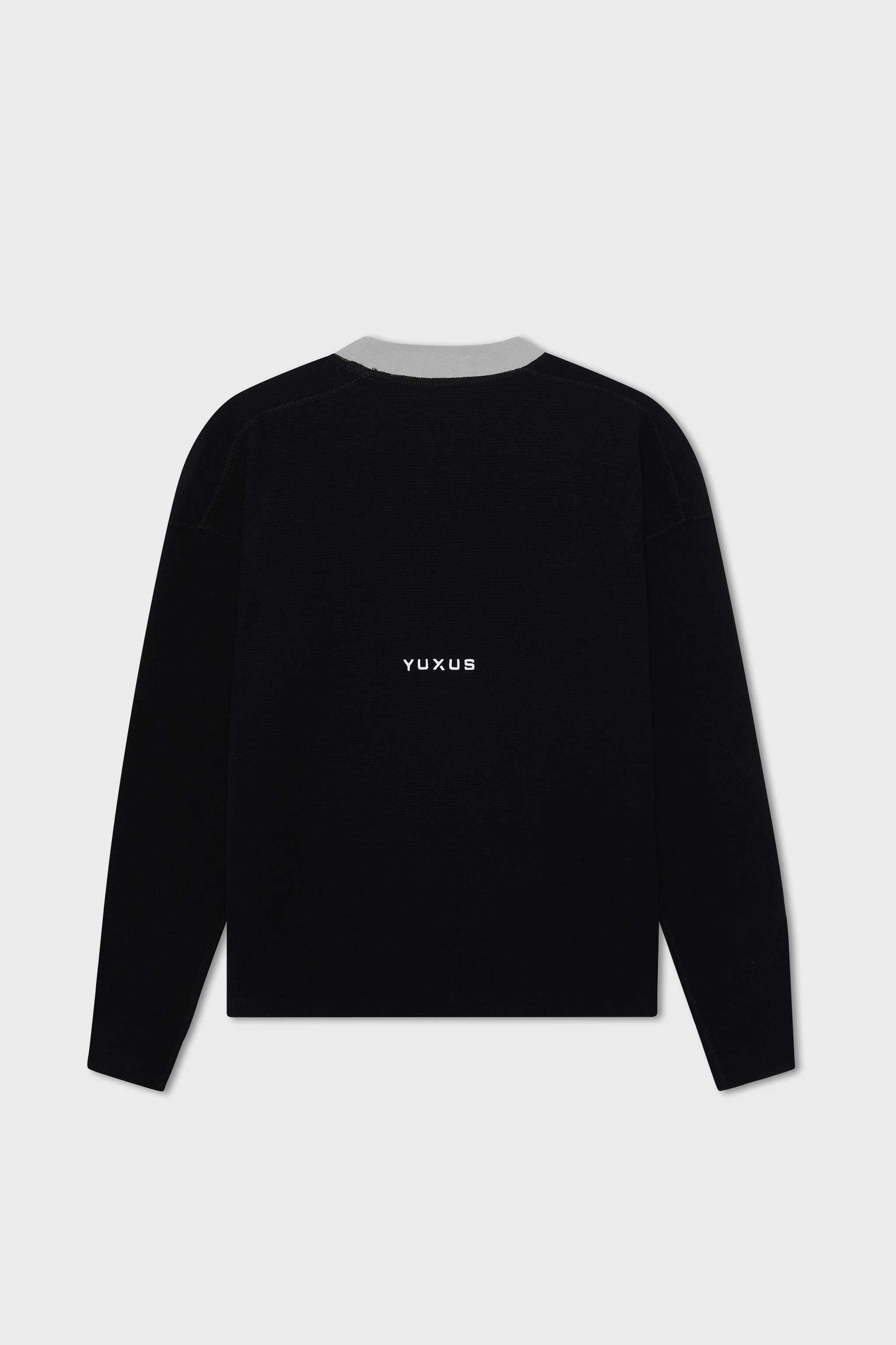BLACK "CRONOS" WAFFLE LONGSLEEVE