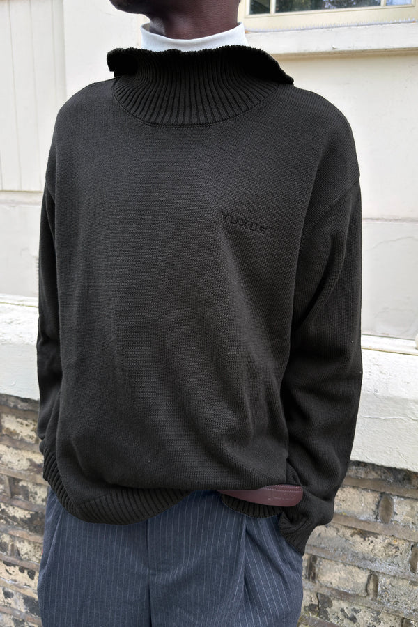 QUILT KNIT DARK GREY