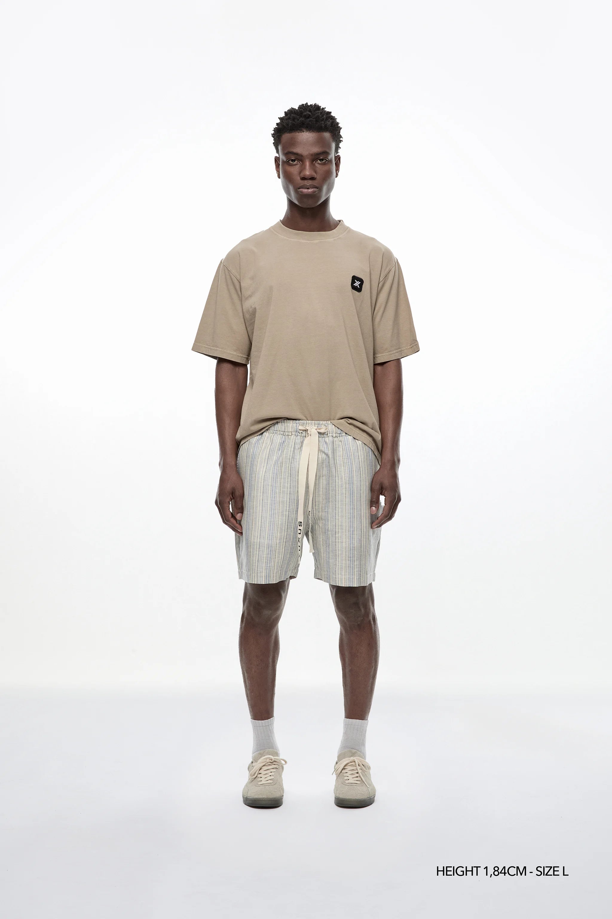 STRIATA "LINEN" SHORTS