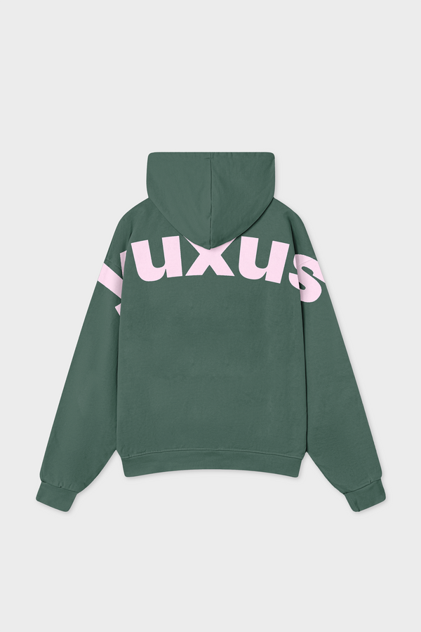 COATED "LOWERCASE" HOODIE GREEN