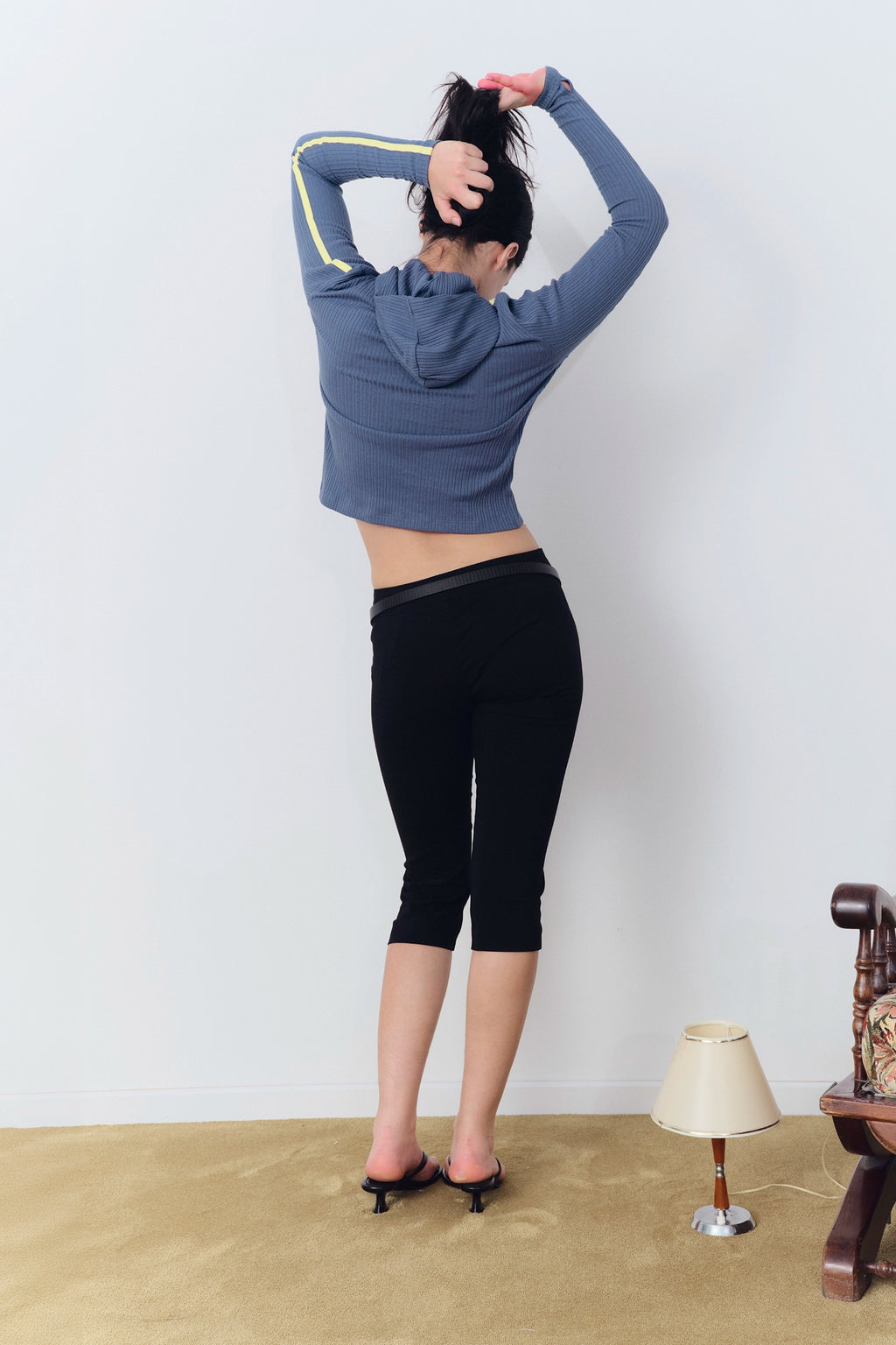 GREIGE HOODIE NAVY