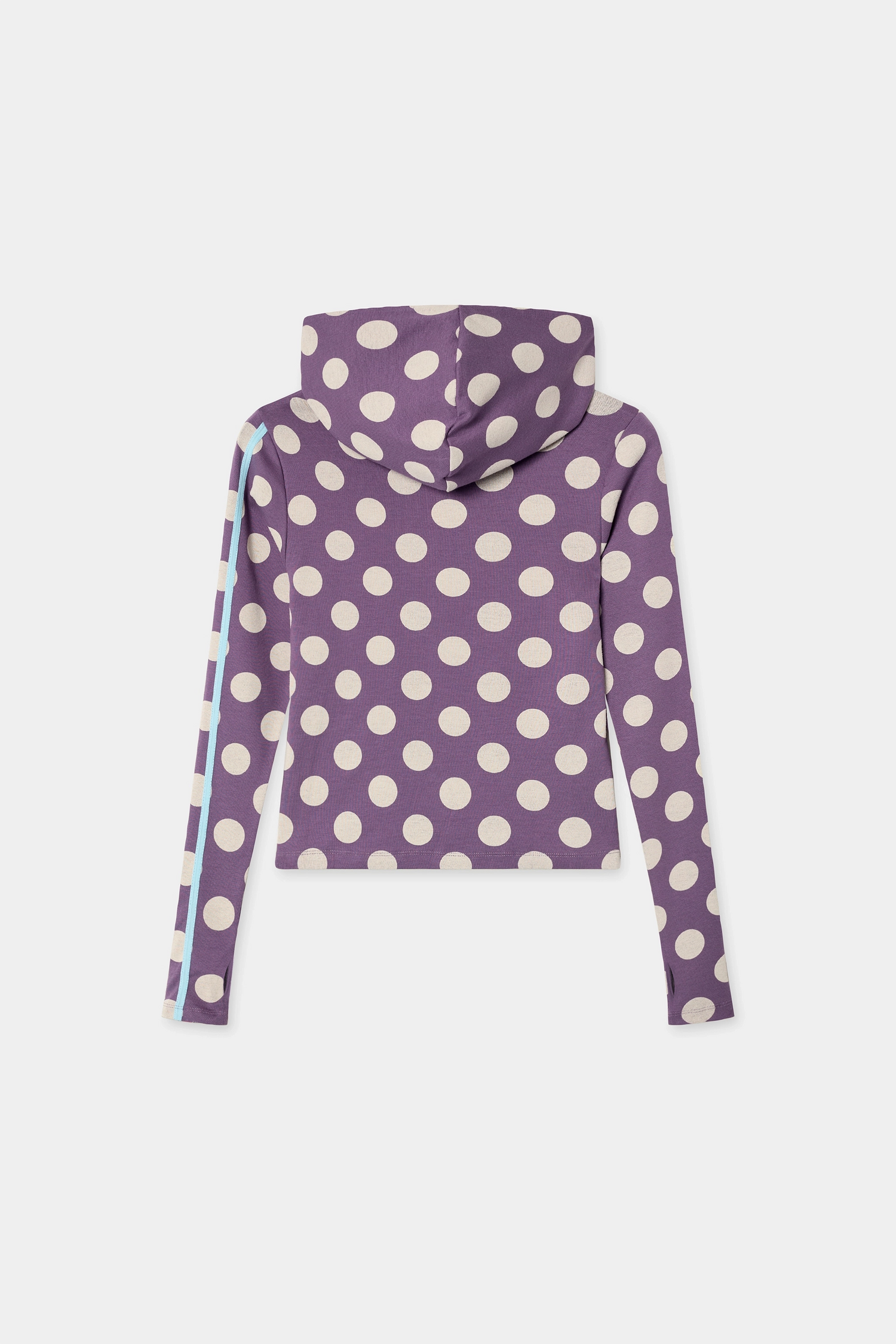 GREIGE HOODIE POLKA DOTS