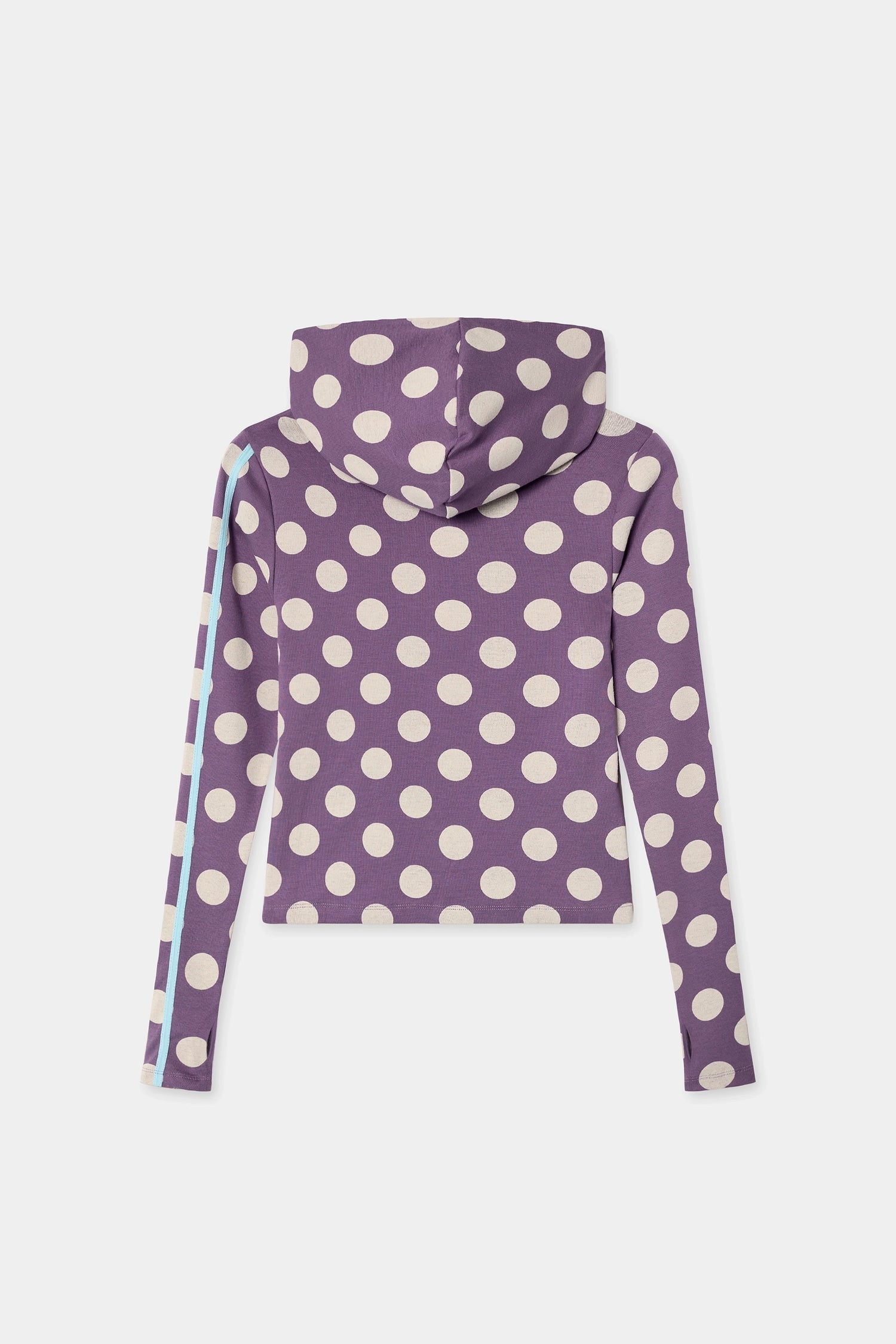 GREIGE HOODIE POLKA DOTS