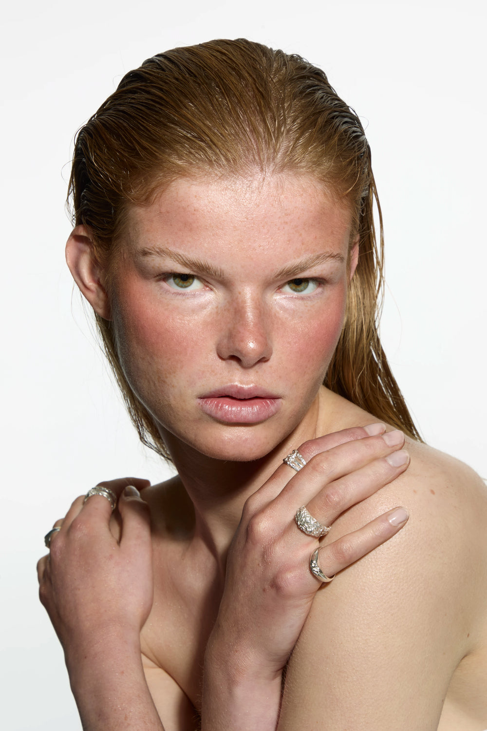 TRIPLE "CRINKLED 925" RING