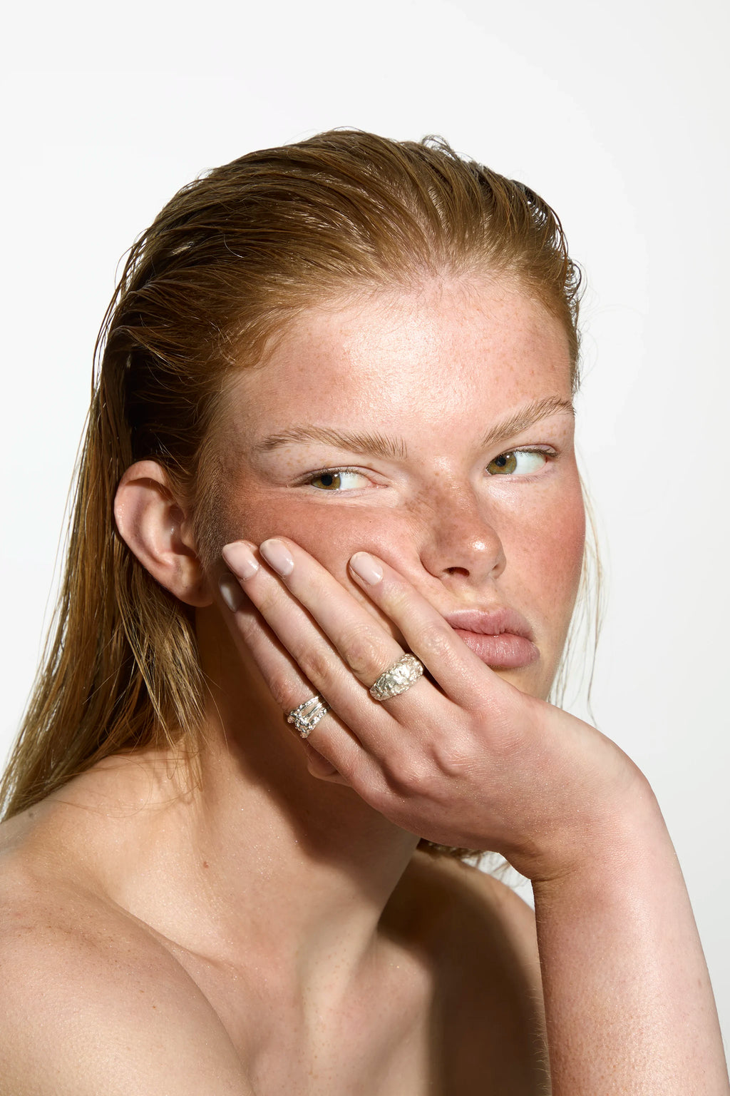 TRIPLE "CRINKLED 925" RING