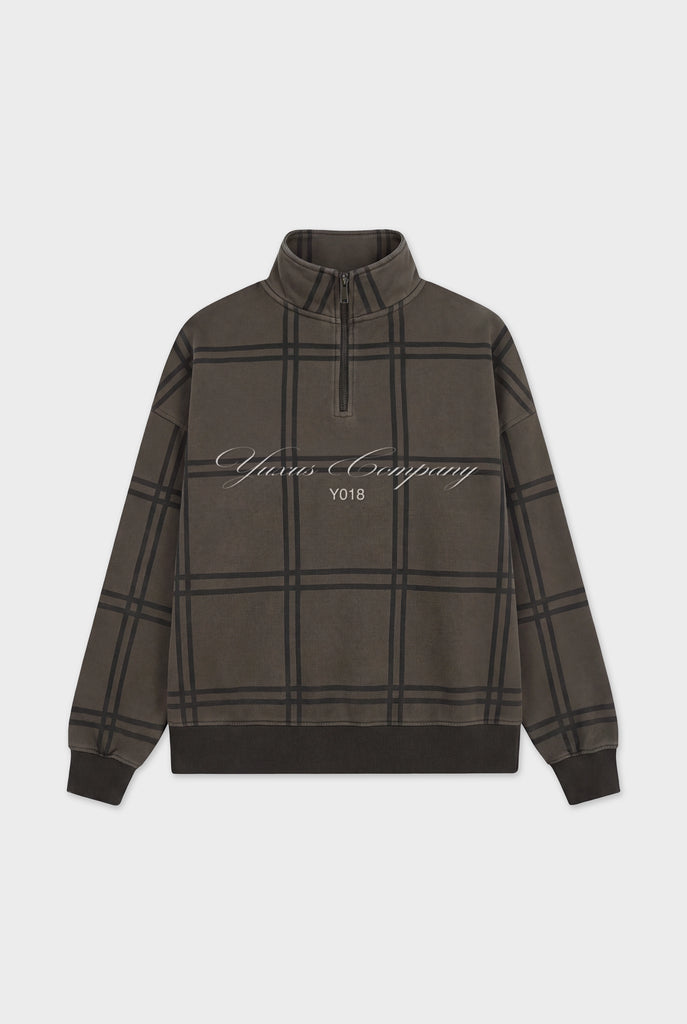 CLASP HALF ZIP BROWN