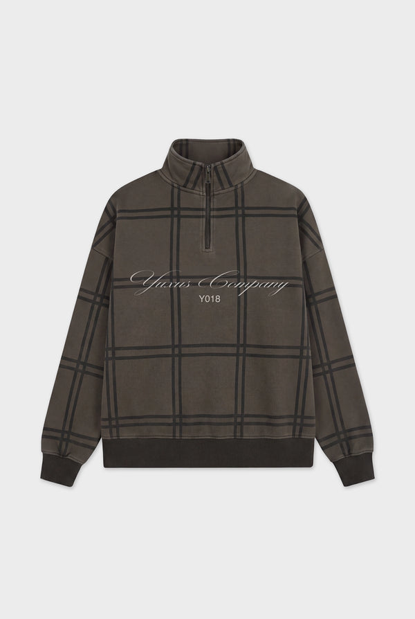 CLASP HALF ZIP BROWN