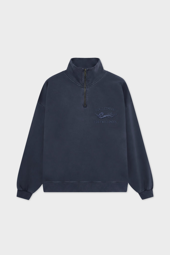 CORD HALF ZIP DARK BLUE