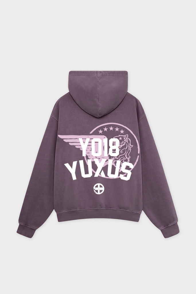 CREW HOODIE DARK MAUVE