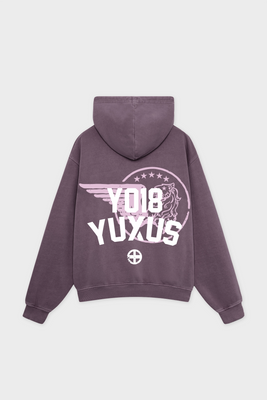 CREW HOODIE DARK MAUVE