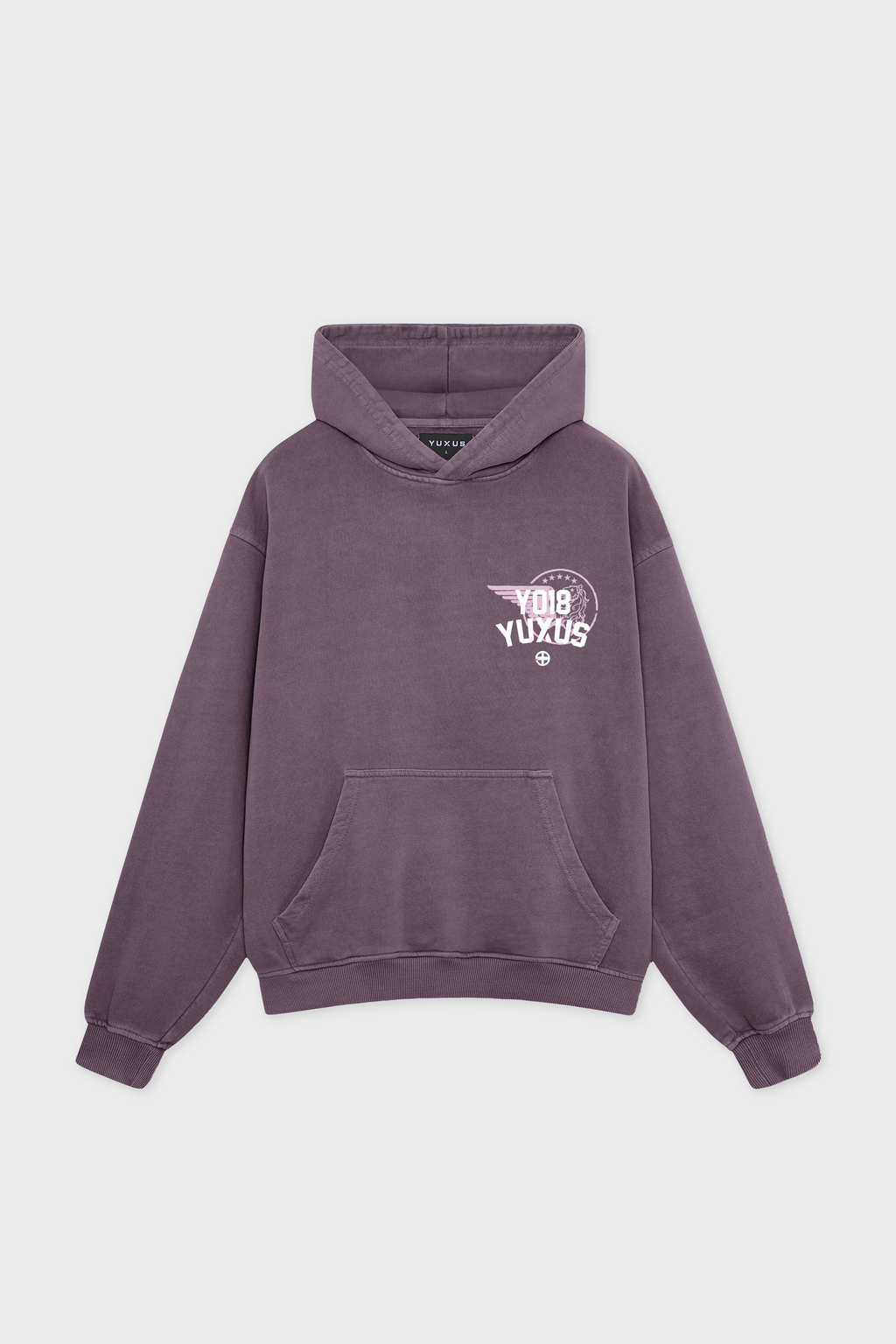 CREW HOODIE DARK MAUVE