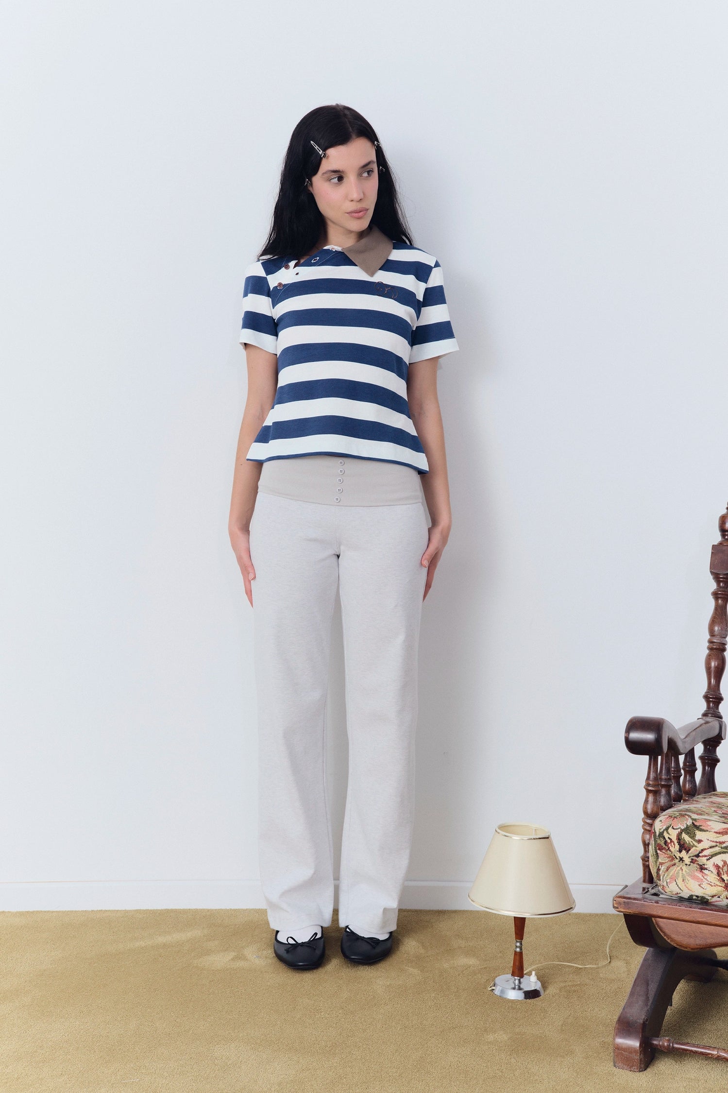 MAIZE POLO STRIPES BLUE