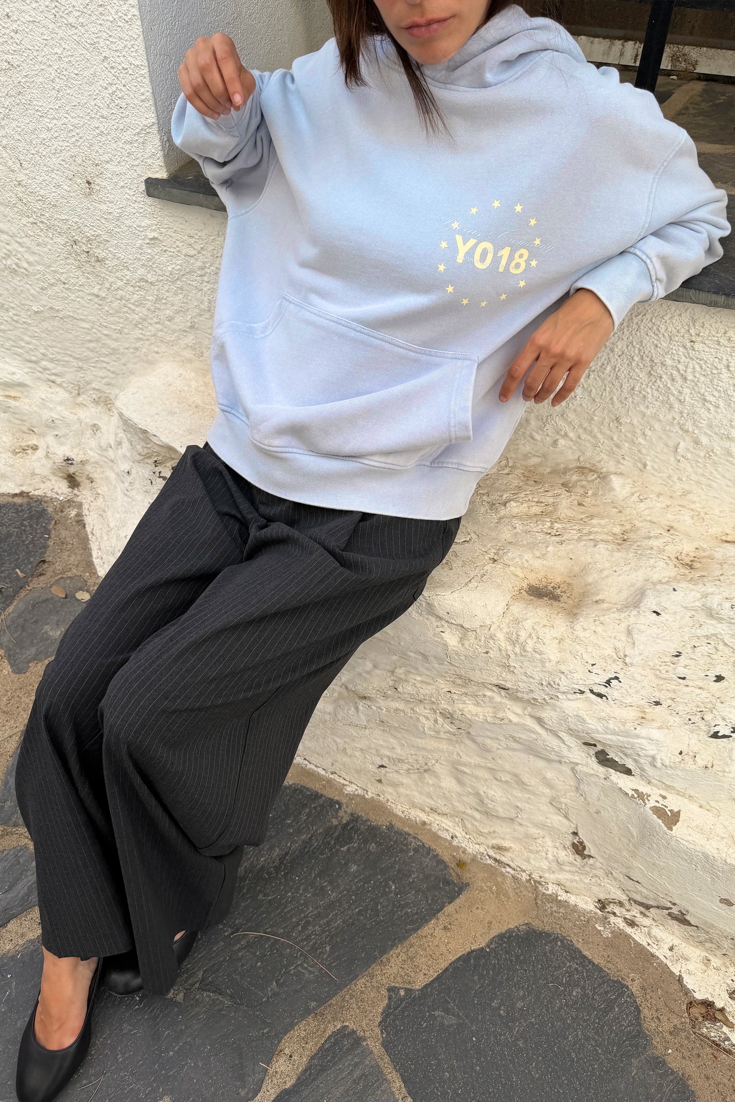 FLOW "MEMORIES" HOODIE LIGHT BLUE