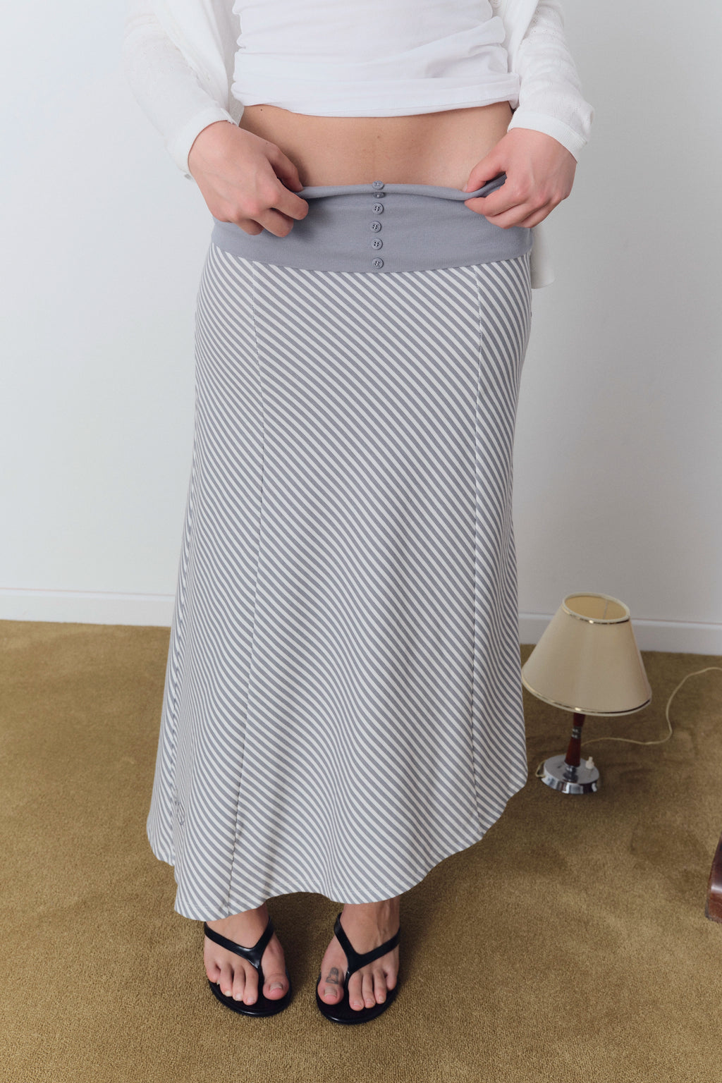 DRAPE SKIRT LIGHT BLUE