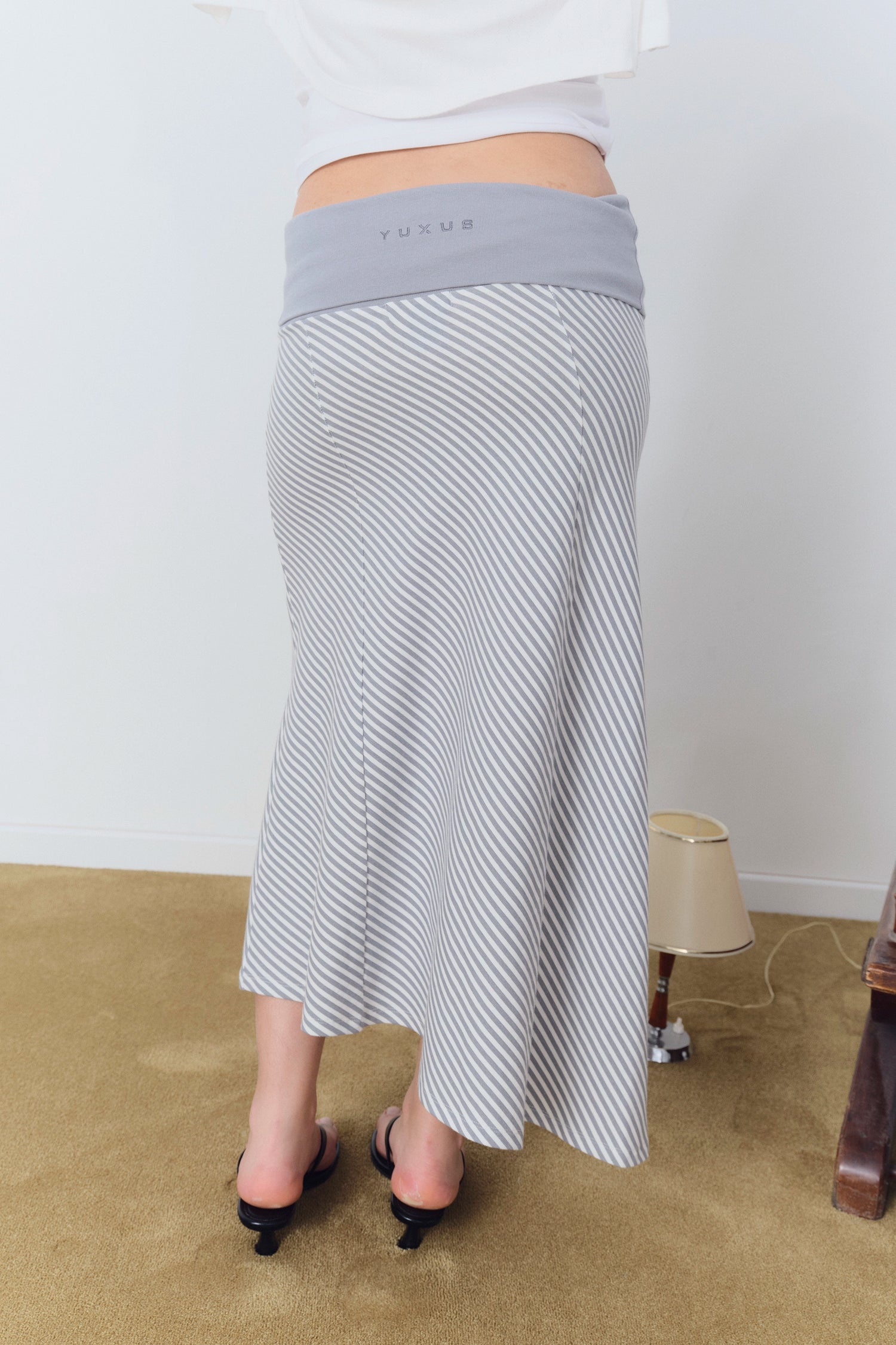 DRAPE SKIRT LIGHT BLUE