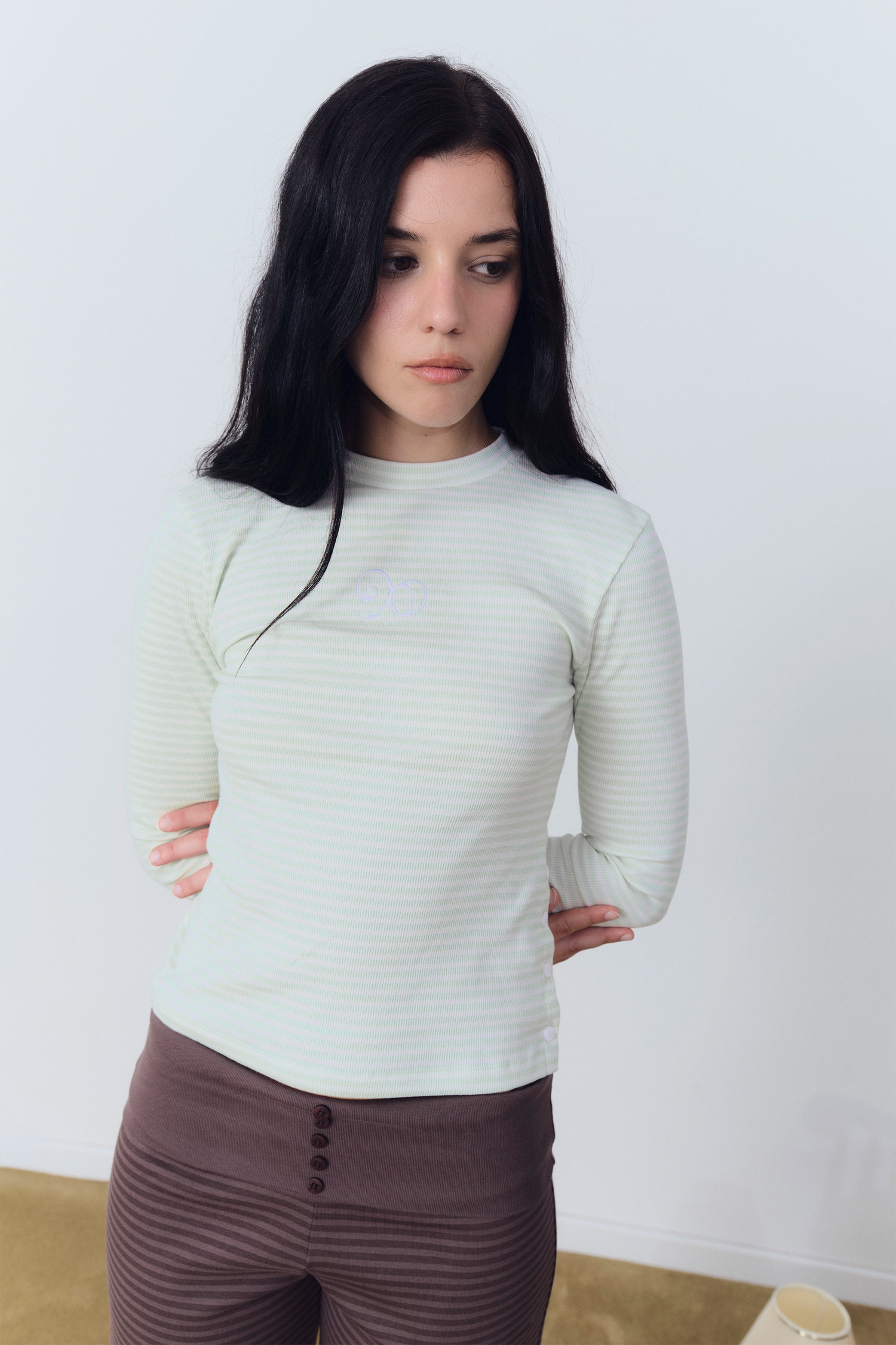 MAISON LONGSLEEVE STRIPES LIGHT GREEN