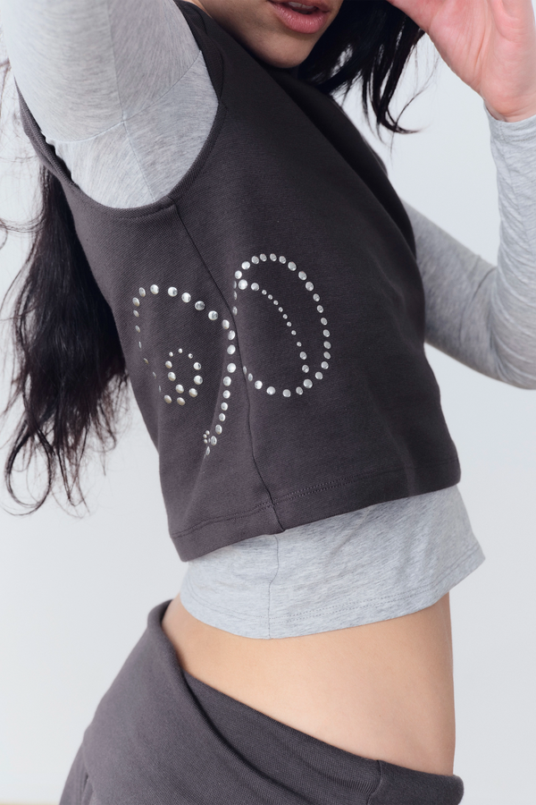 GLOW TOP DARK GREY