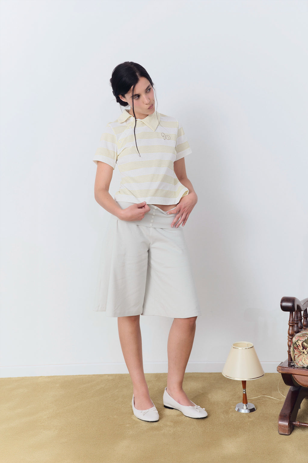 MAIZE POLO STRIPES LIGHT YELLOW