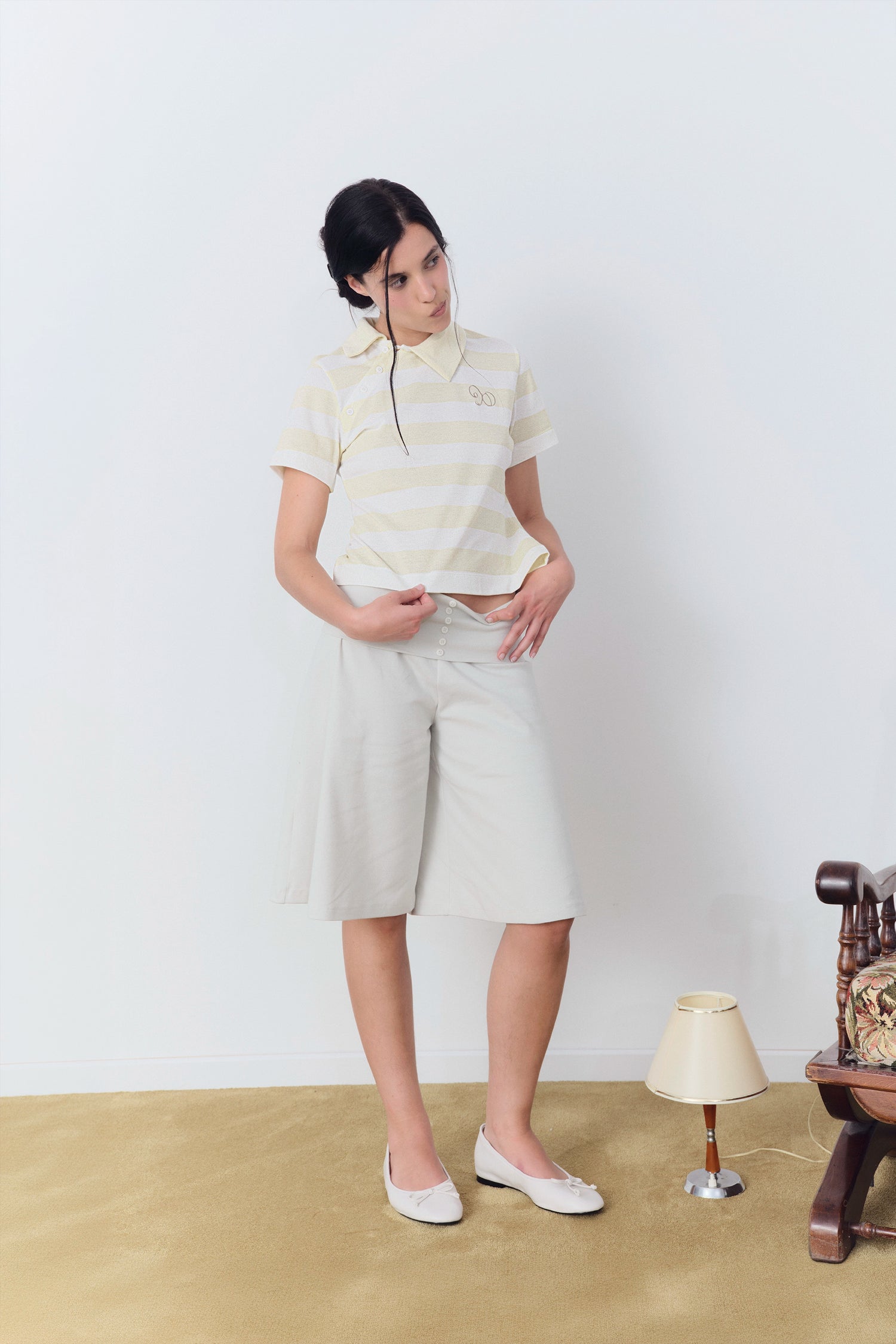 MAIZE POLO STRIPES LIGHT YELLOW