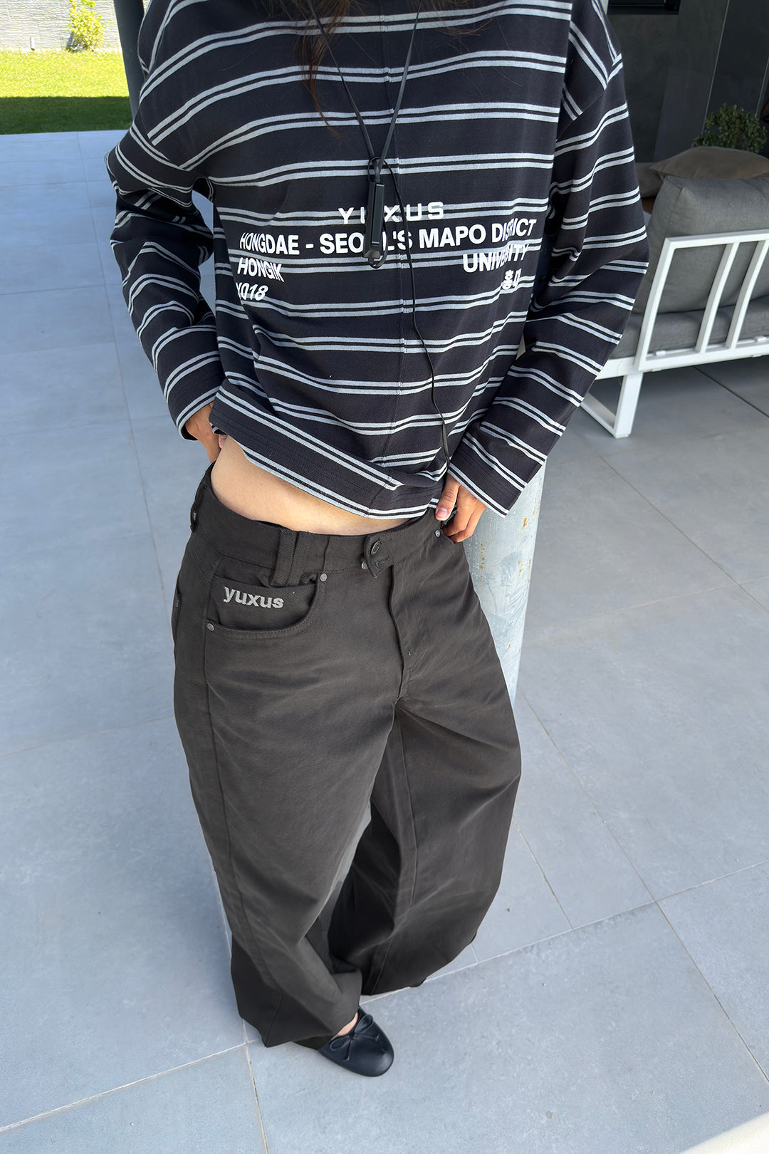 BLOCK "LOWERCASE" PANTS BLACK