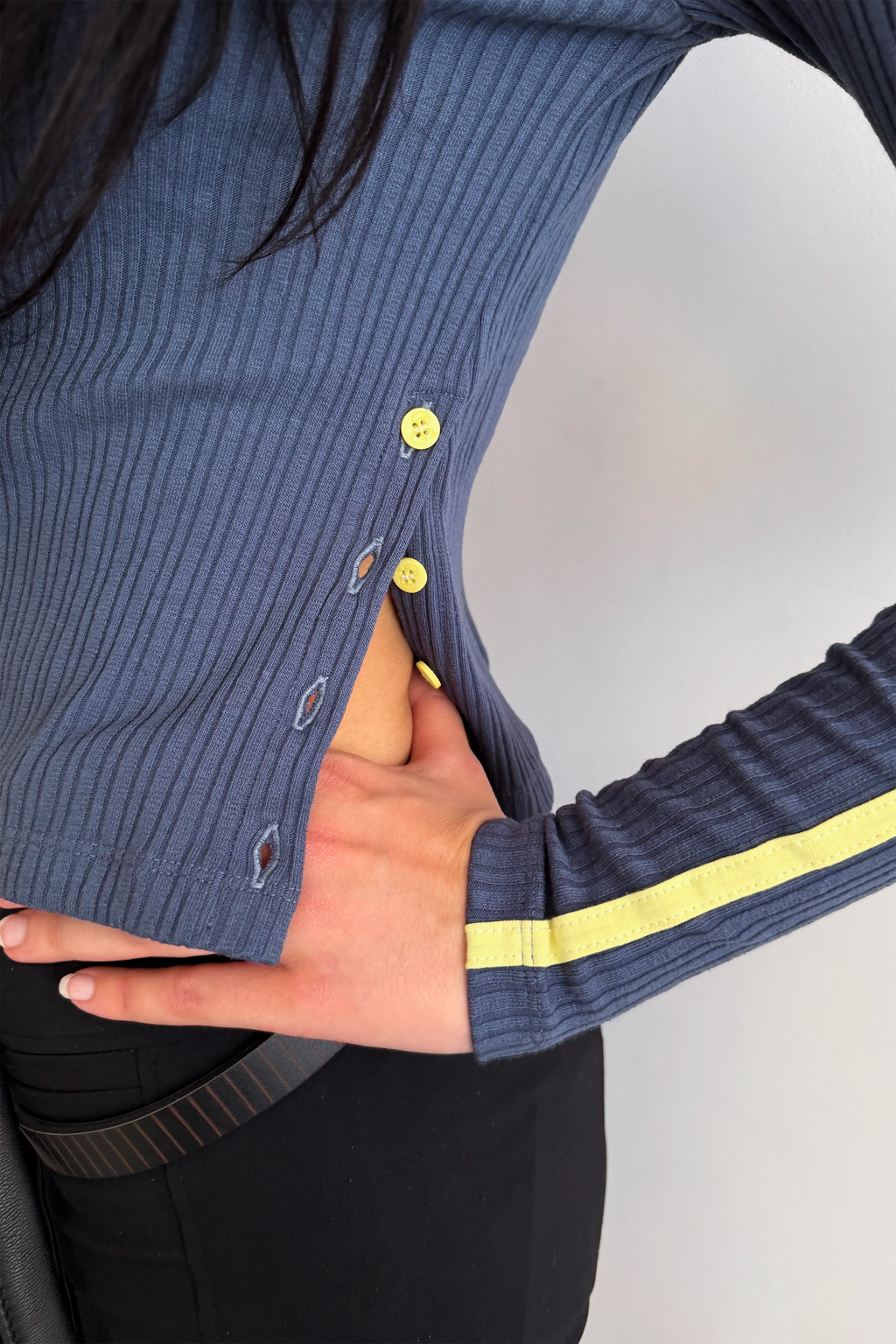 GREIGE HOODIE NAVY