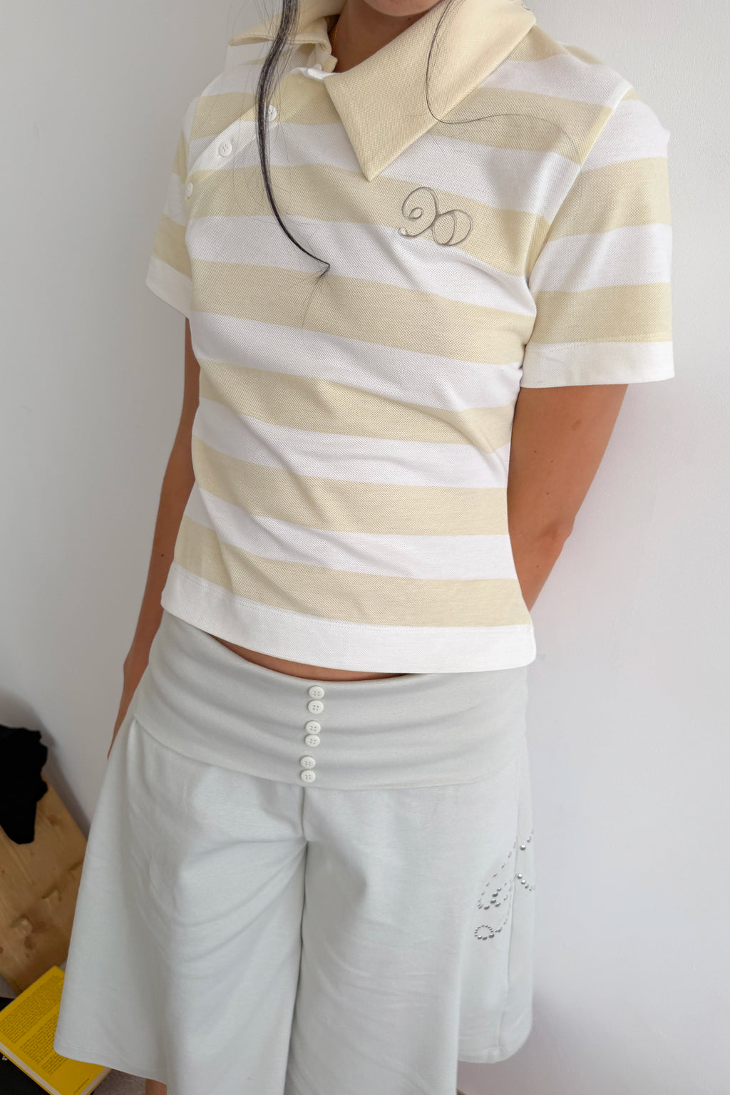MAIZE POLO STRIPES LIGHT YELLOW