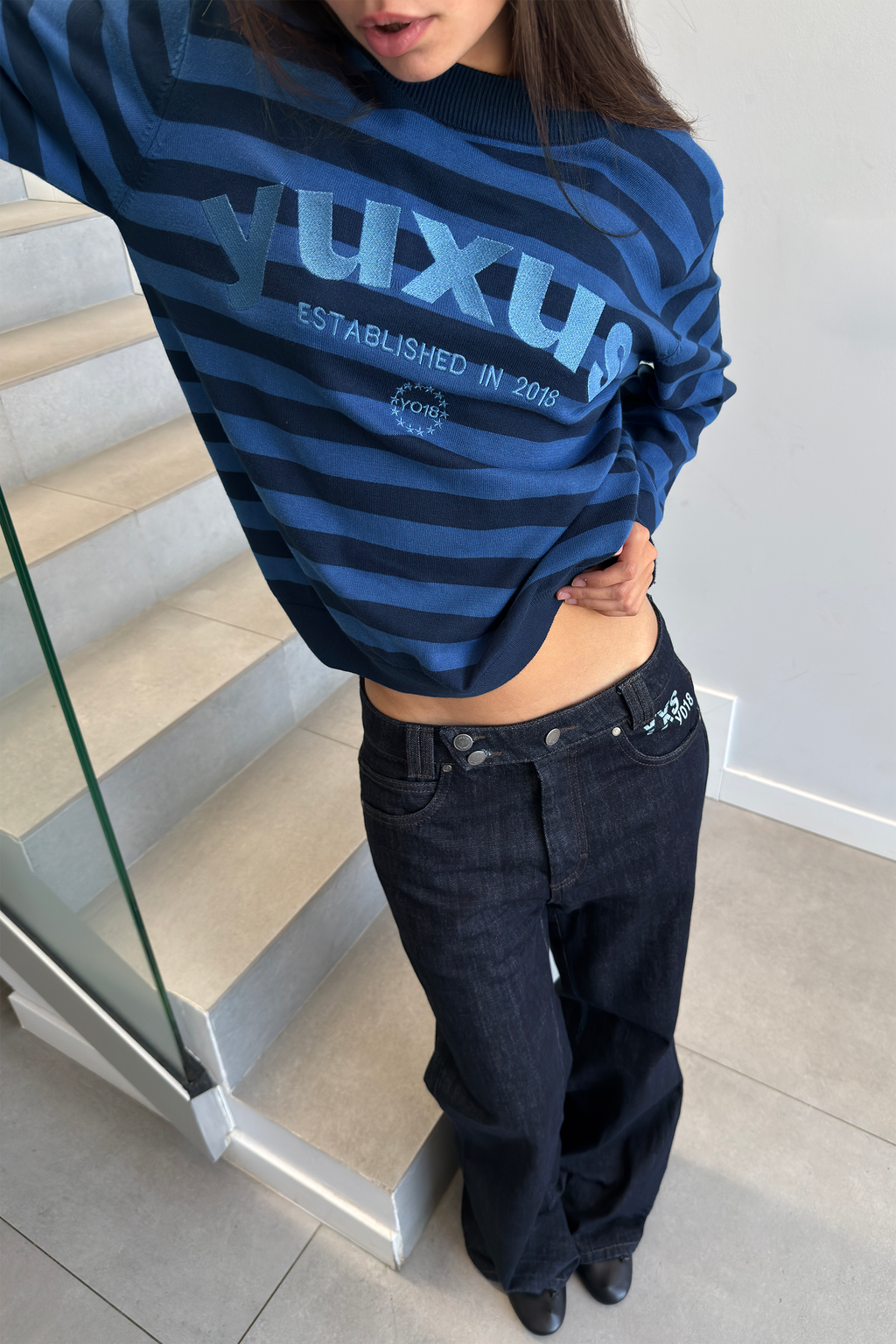 SOFT "LOWERCASE" JERSEY BLUE