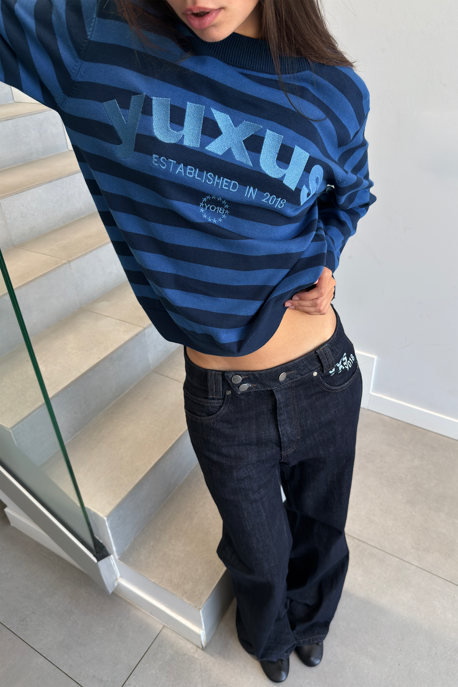 SOFT "LOWERCASE" JERSEY BLUE