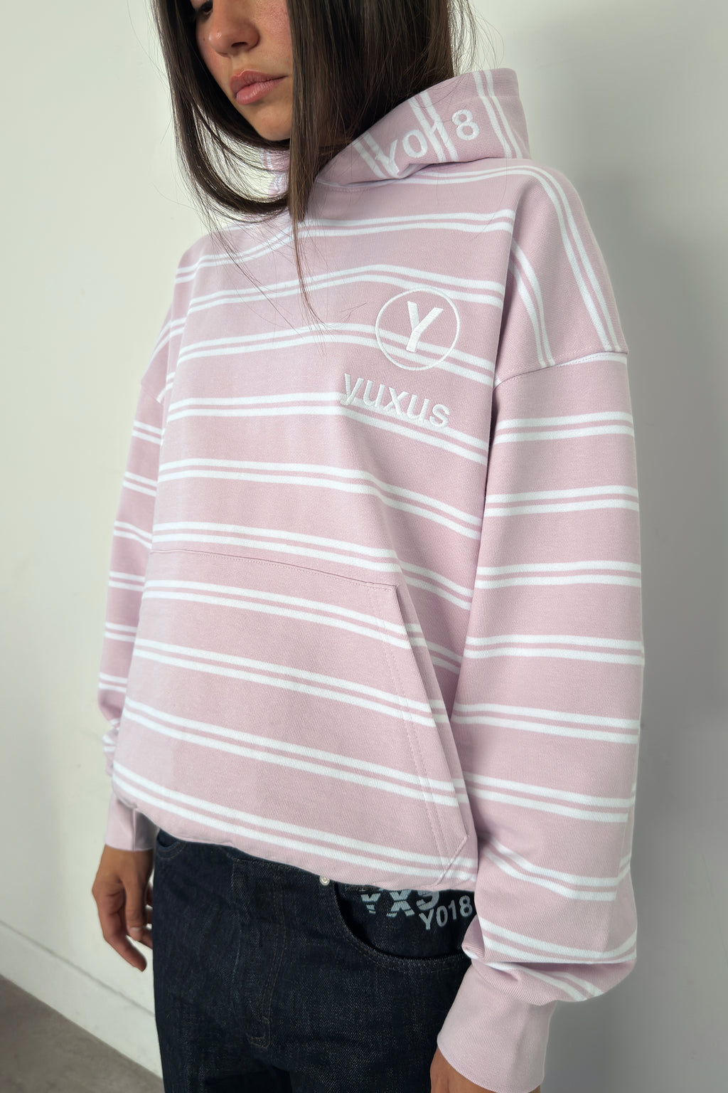 SKIN "LOWERCASE" HOODIE PINK