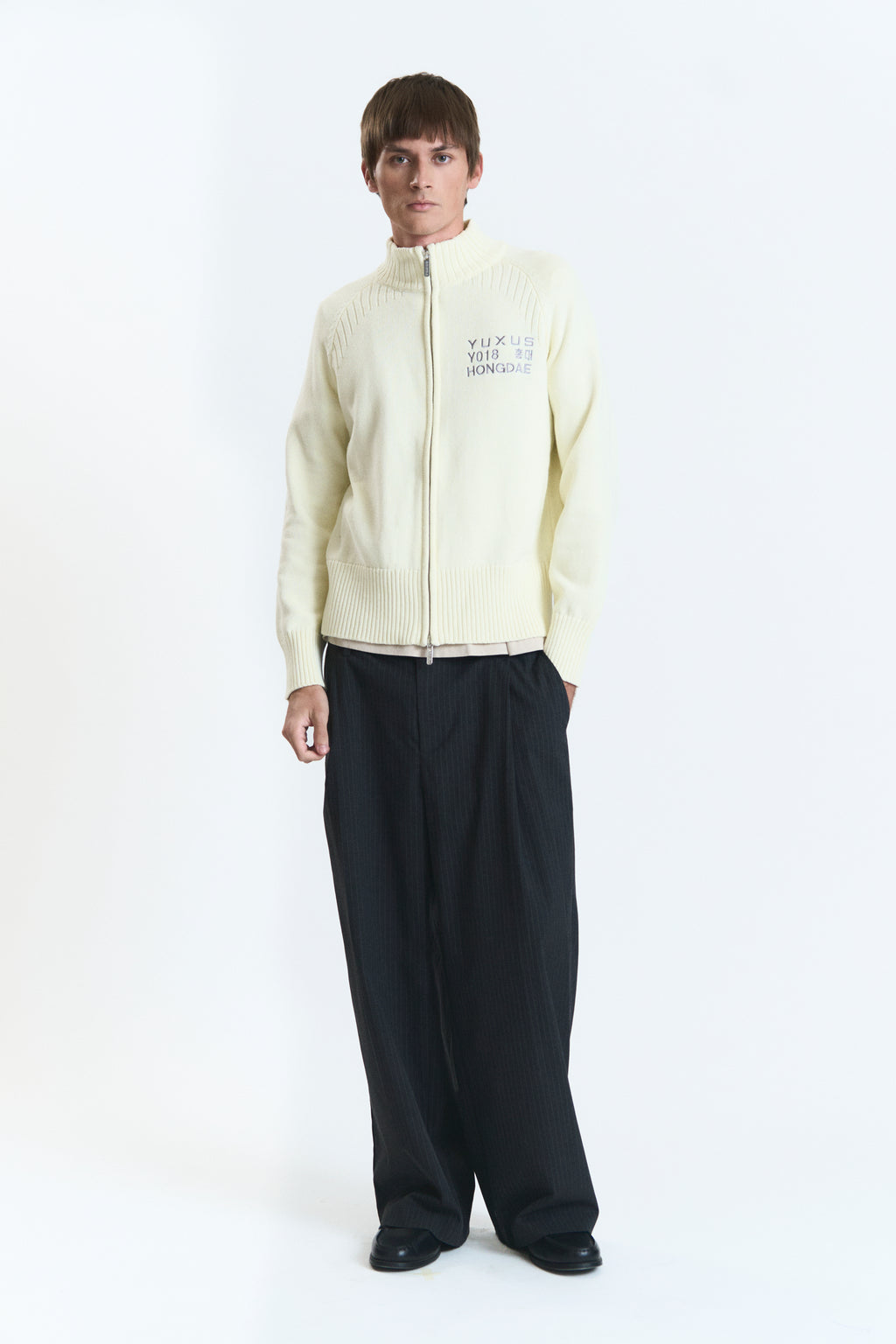 AURORA KNITTED ZIP VANILLA