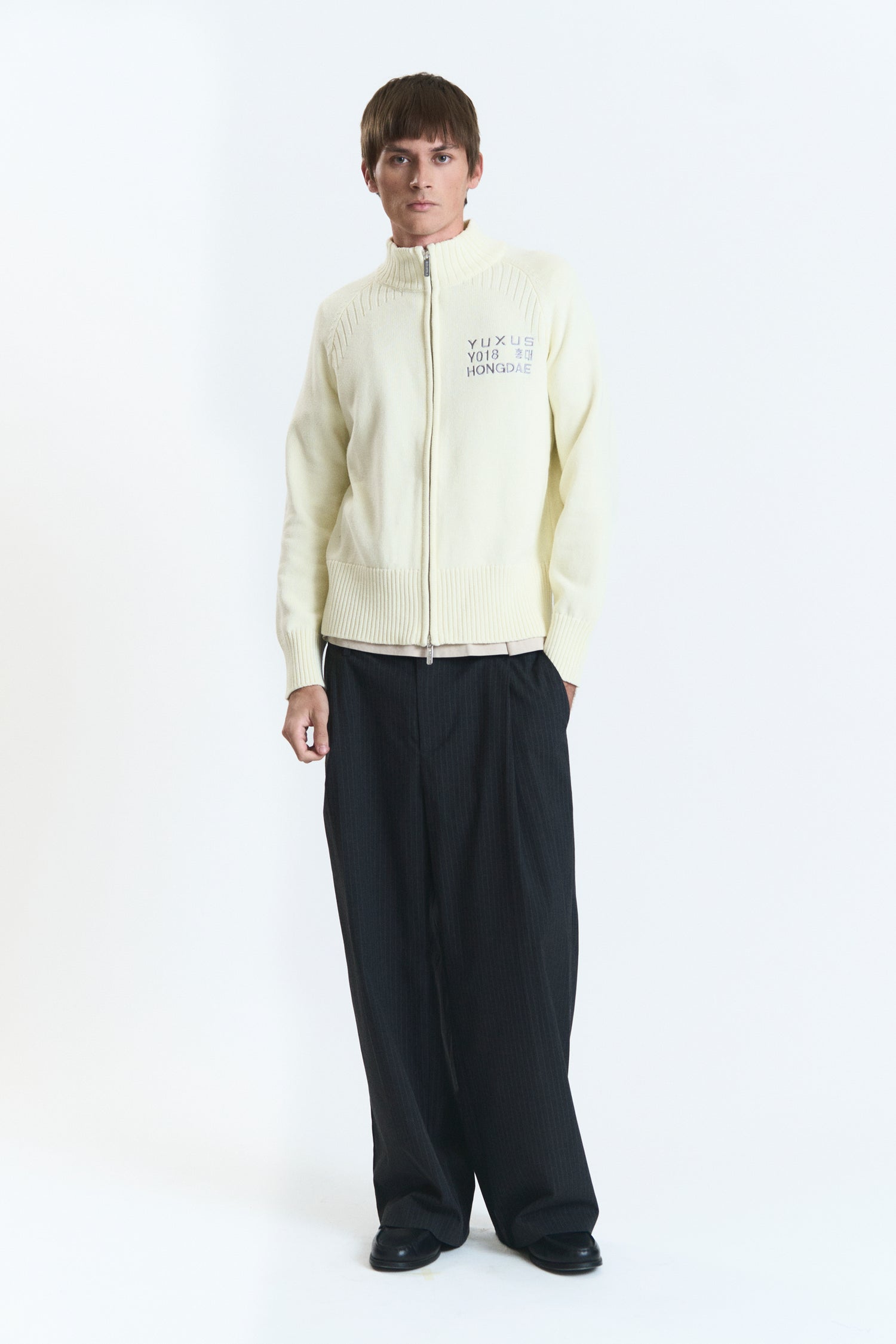 AURORA KNITTED ZIP VANILLA