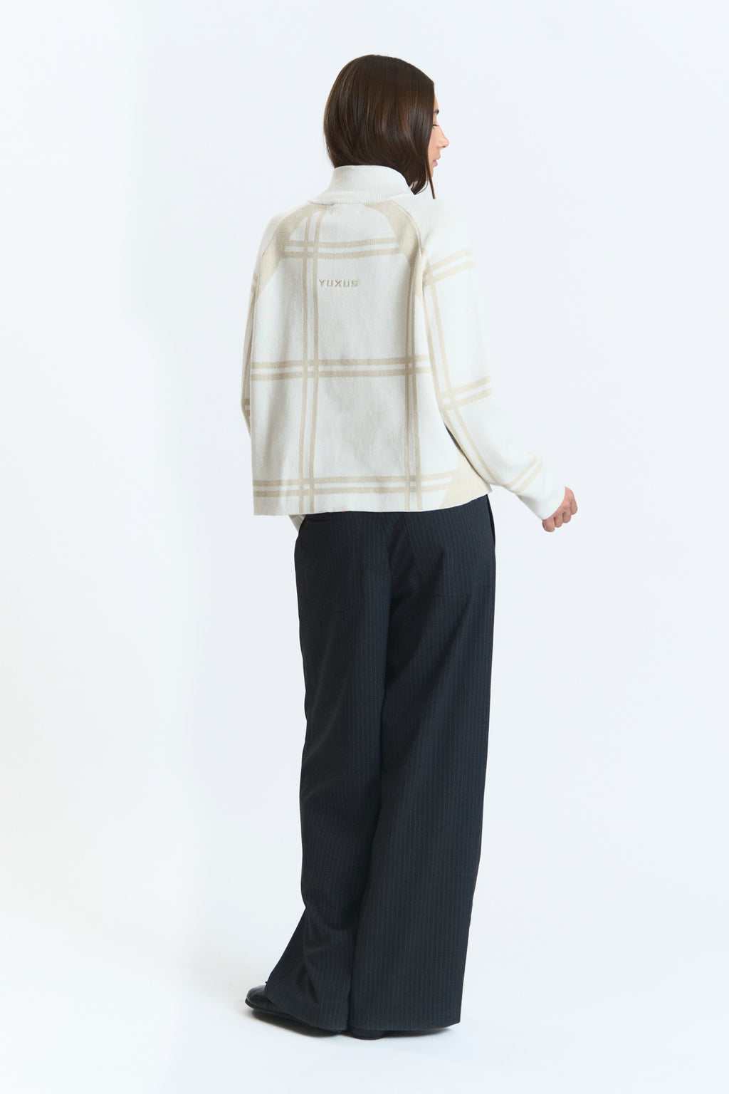 COBBLE KNITTED ZIP BEIGE