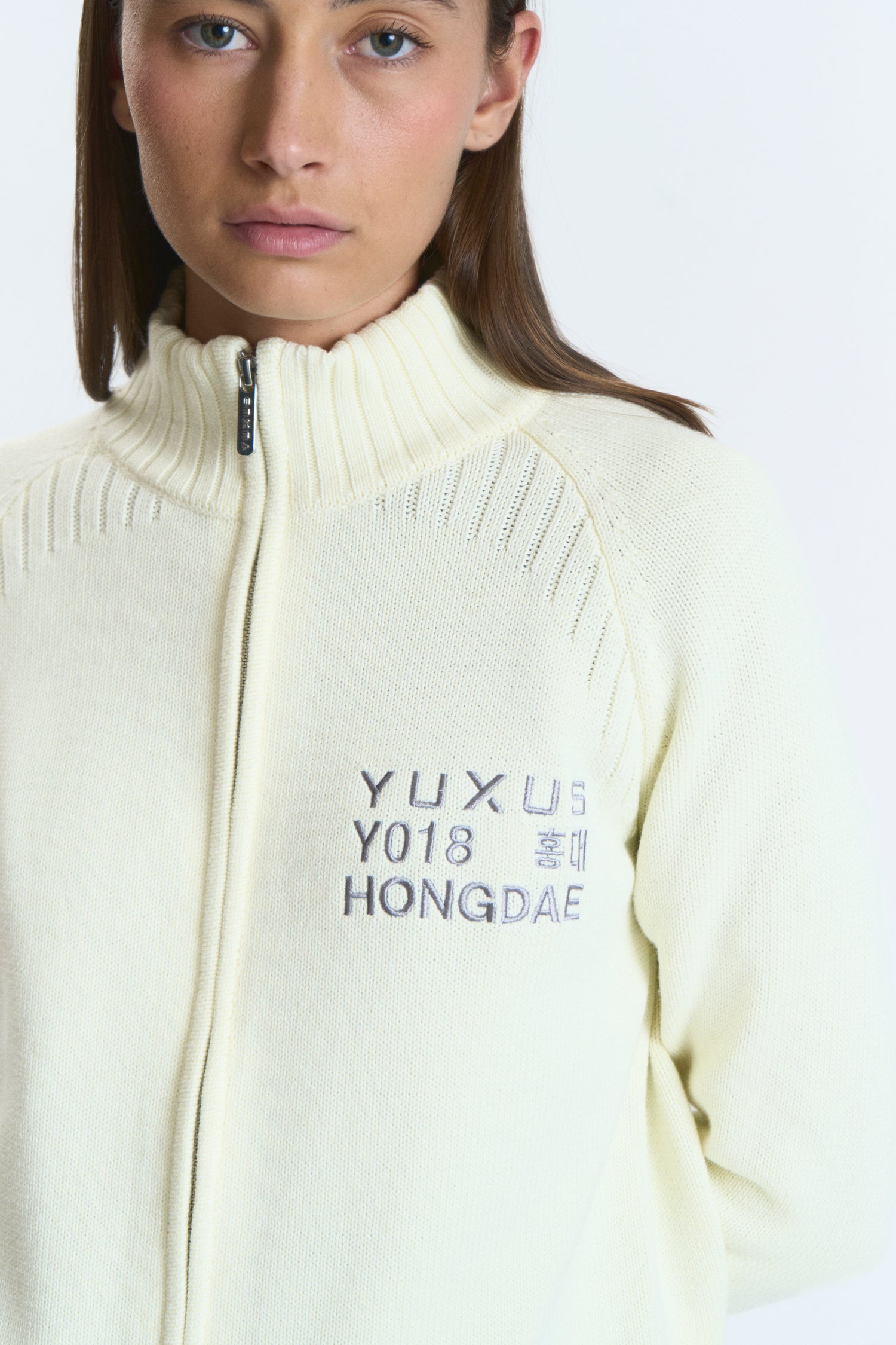 AURORA KNITTED ZIP VANILLA