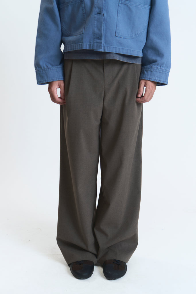 SLIT PANTS TAUPE
