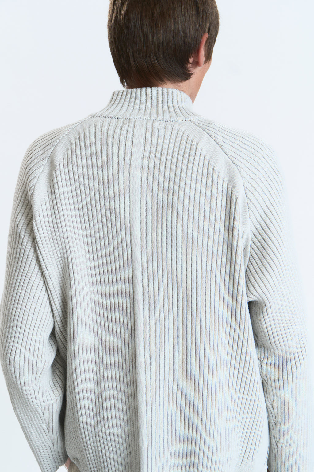 STREAM KNITTED ZIP LIGHT GREY