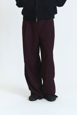 SLIT PANTS BURGUNDY