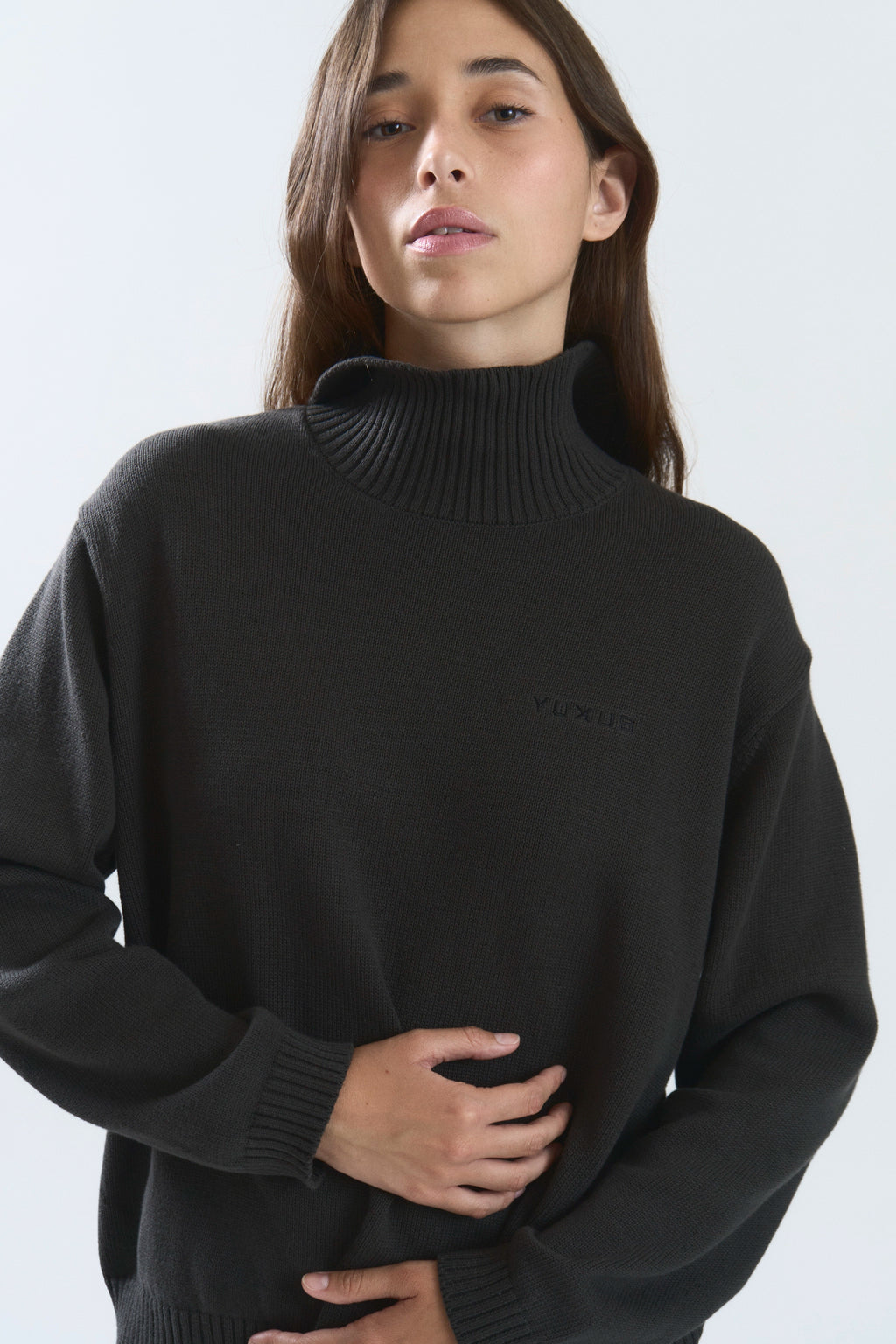 QUILT KNIT DARK GREY