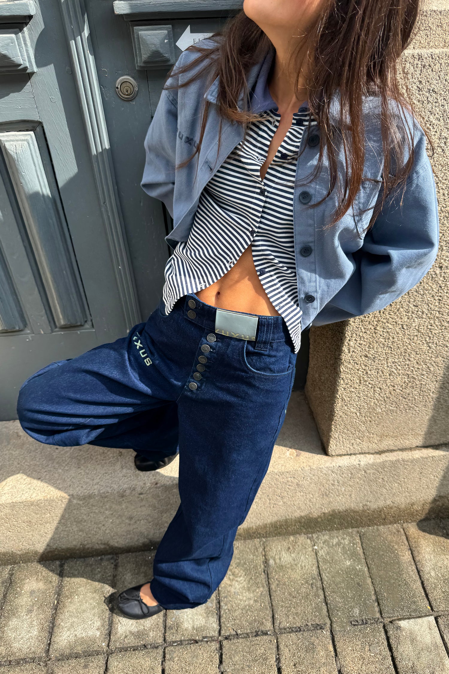 STAMP PANTS DARK DENIM