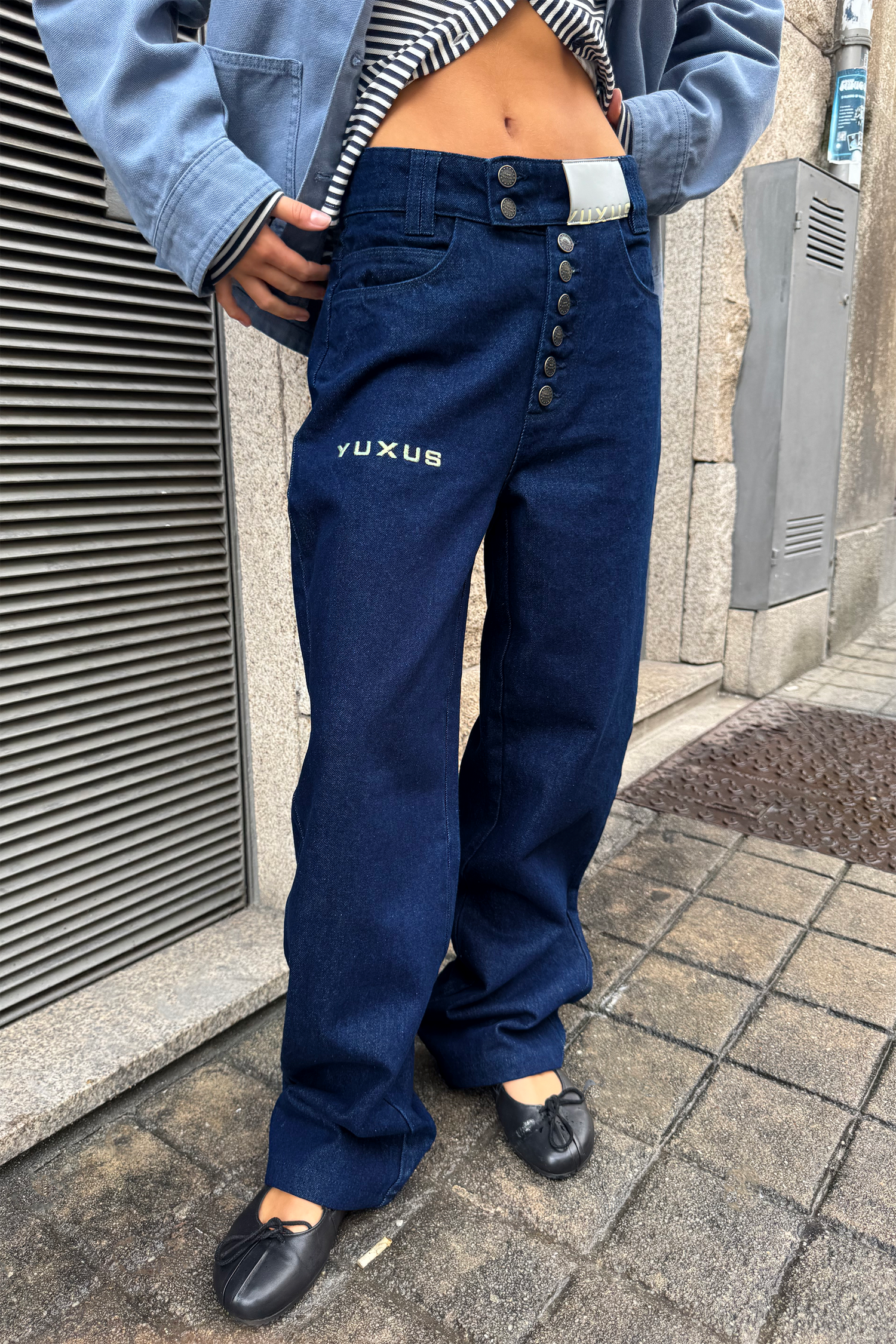 STAMP PANTS DARK DENIM