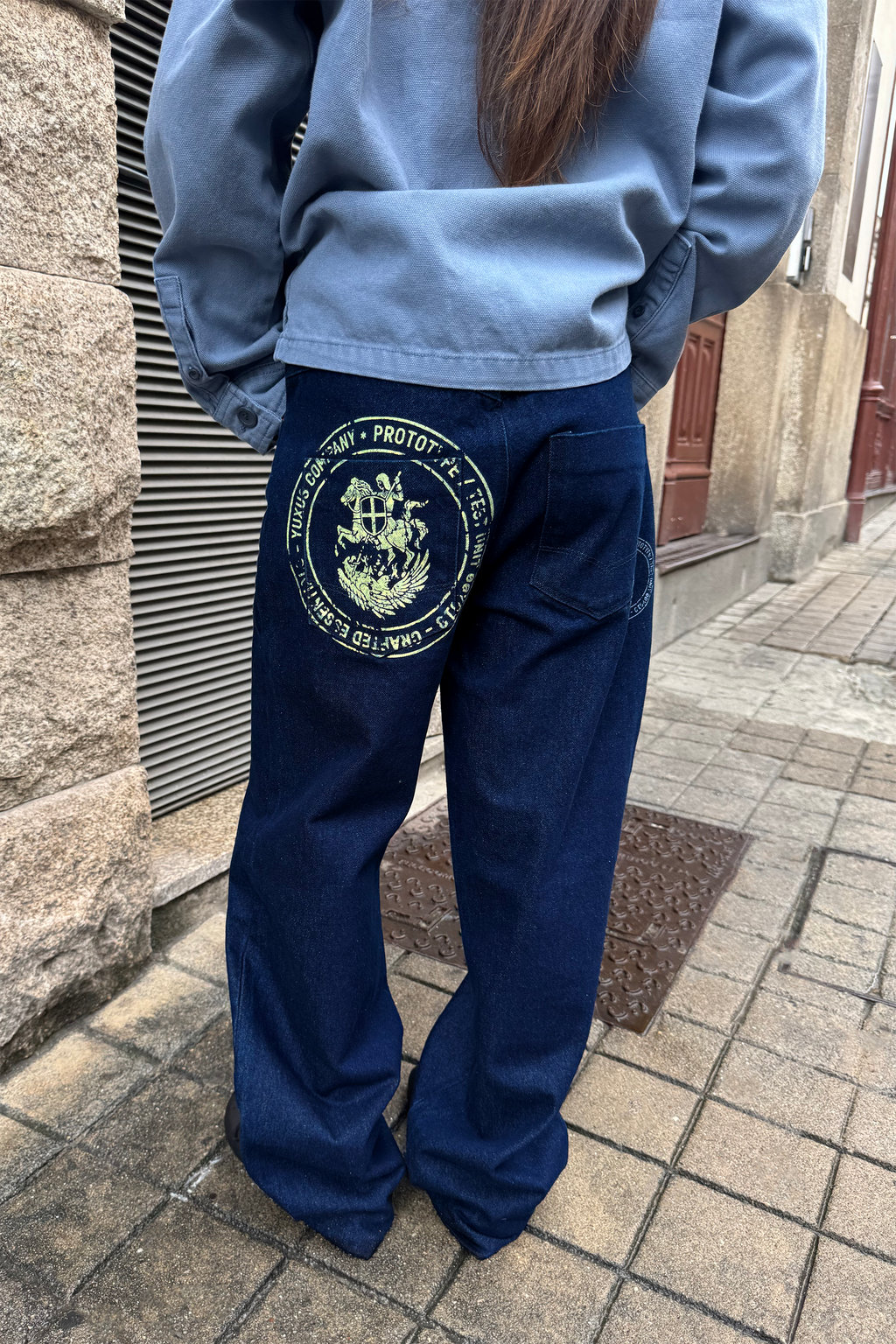 STAMP PANTS DARK DENIM