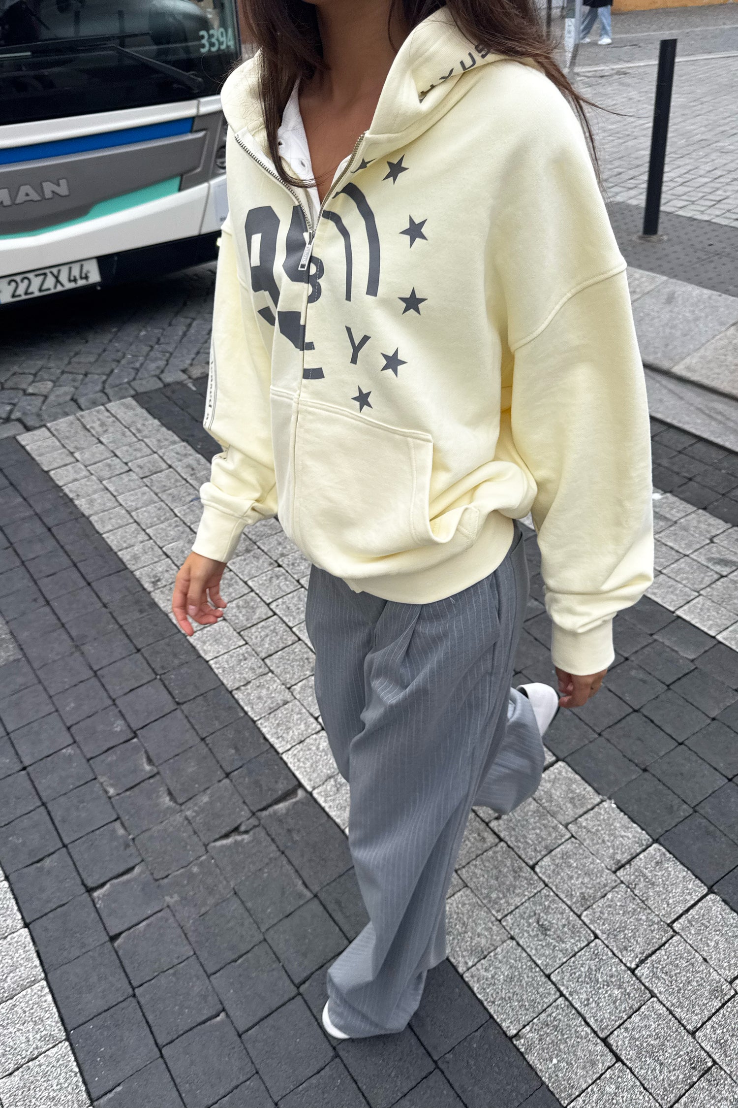 SEGMENT ZIP HOODIE YELLOW