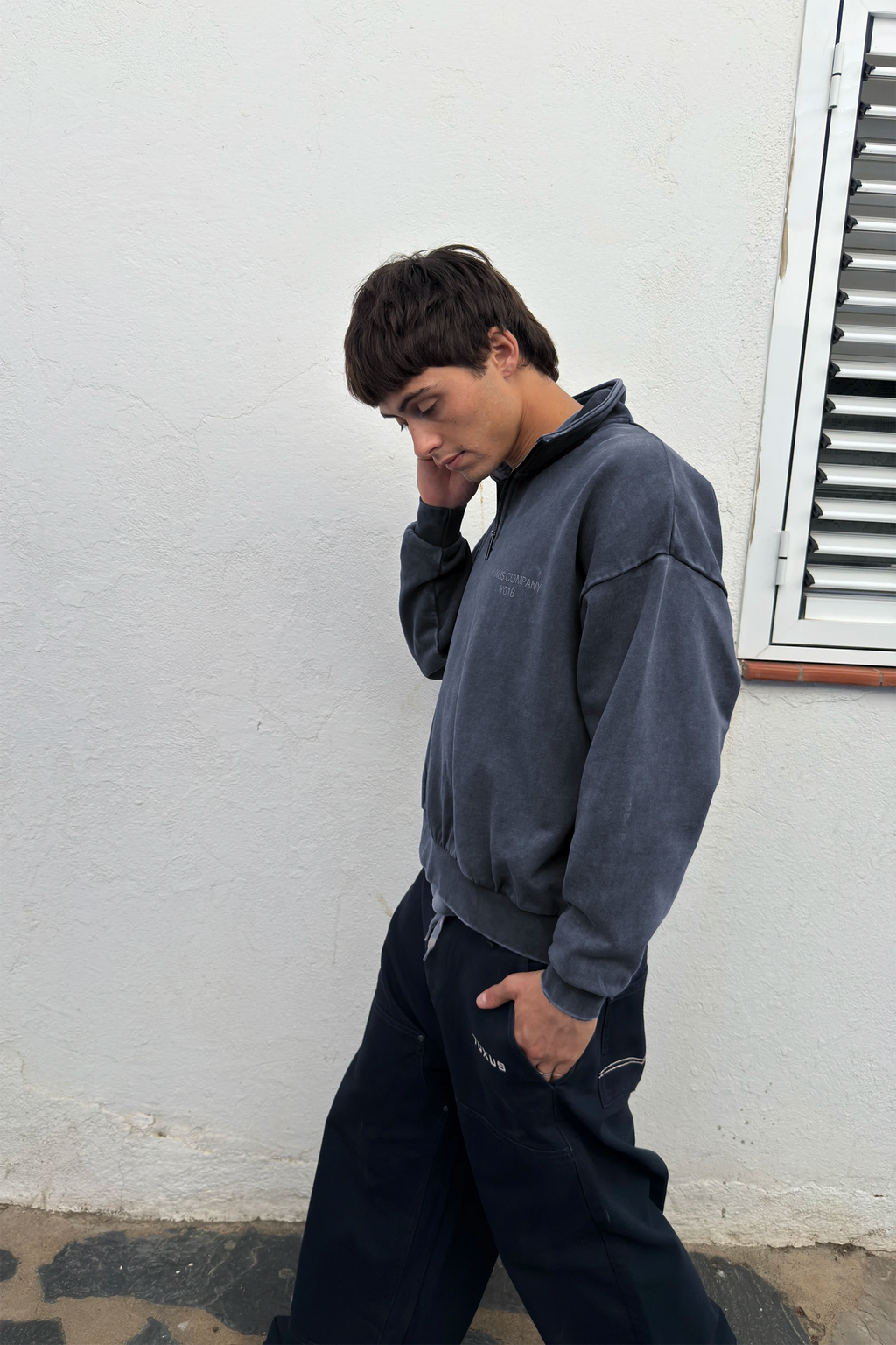 MURK "MEMORIES" HALF ZIP DARK GREY