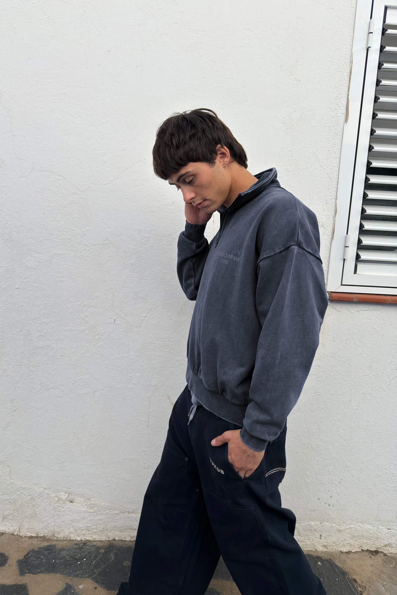 MURK "MEMORIES" HALF ZIP DARK GREY
