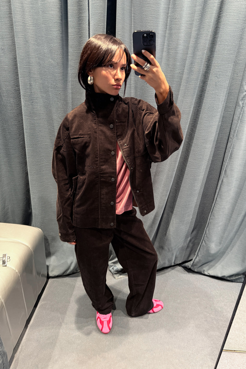 CHELSEA CORDUROY JACKET BROWN