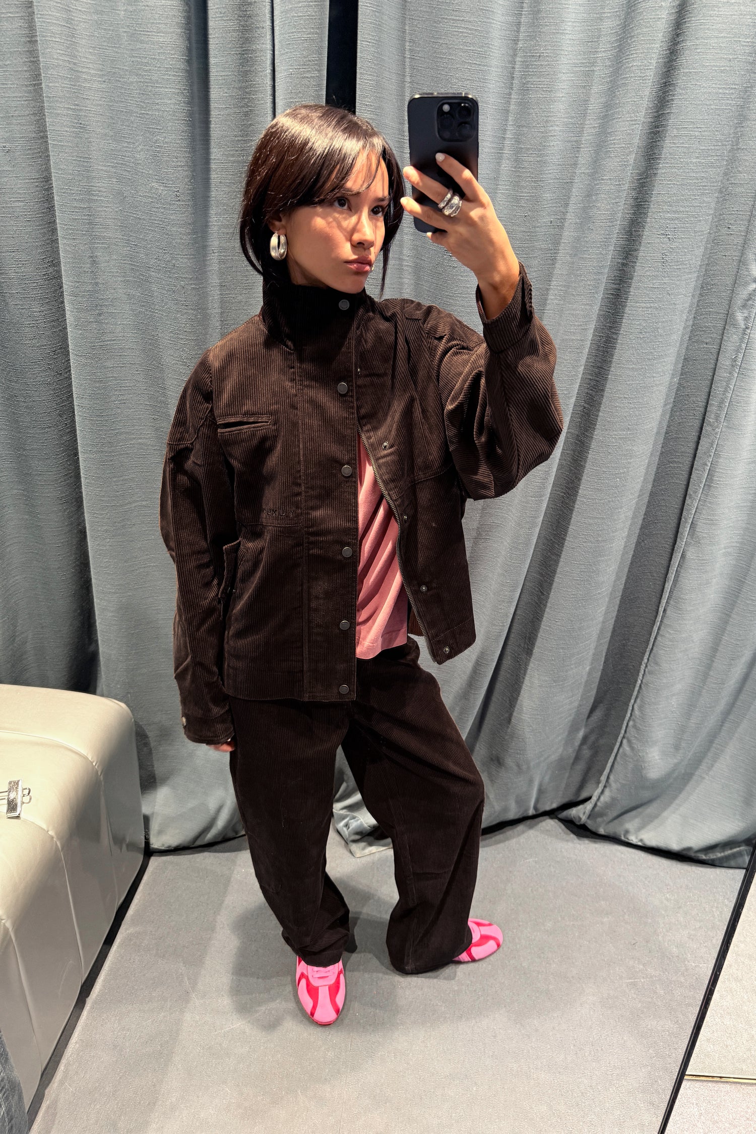 CHELSEA CORDUROY JACKET BROWN