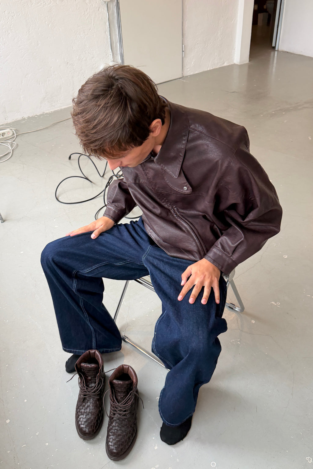 CHOCO "WINDY" PU LEATHER JACKET