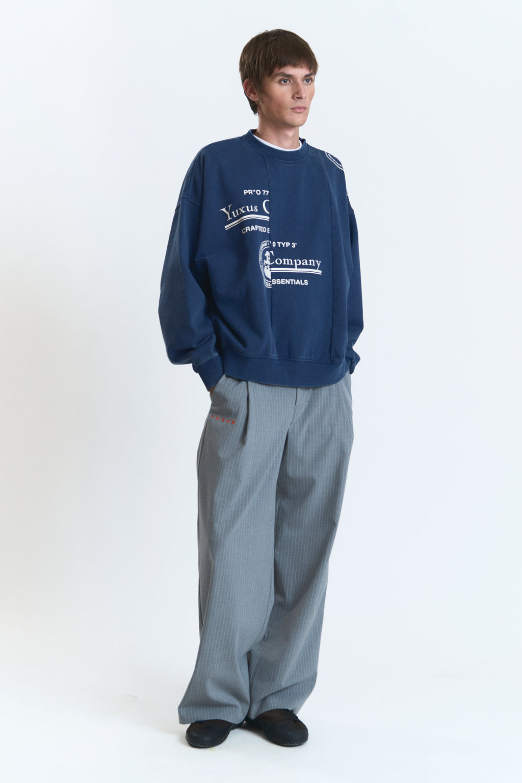 DISPLACED CREWNECK BLUE