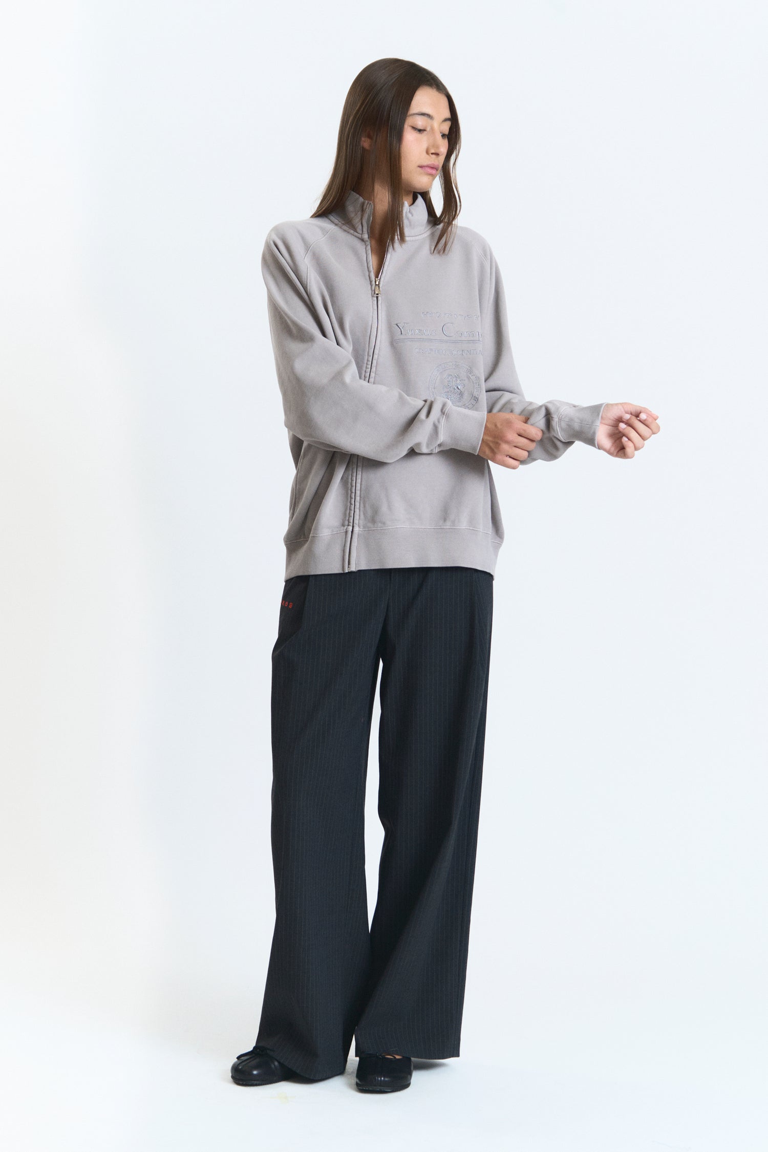 TILT ZIP CREWNECK GREY