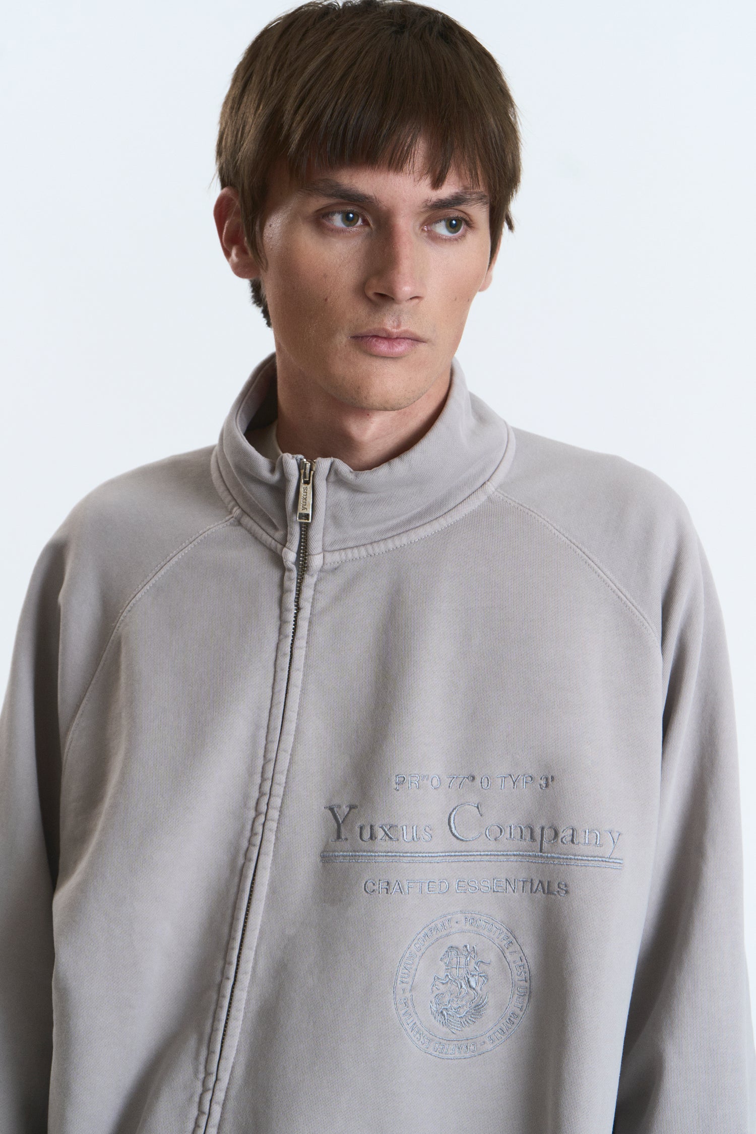 TILT ZIP CREWNECK GREY