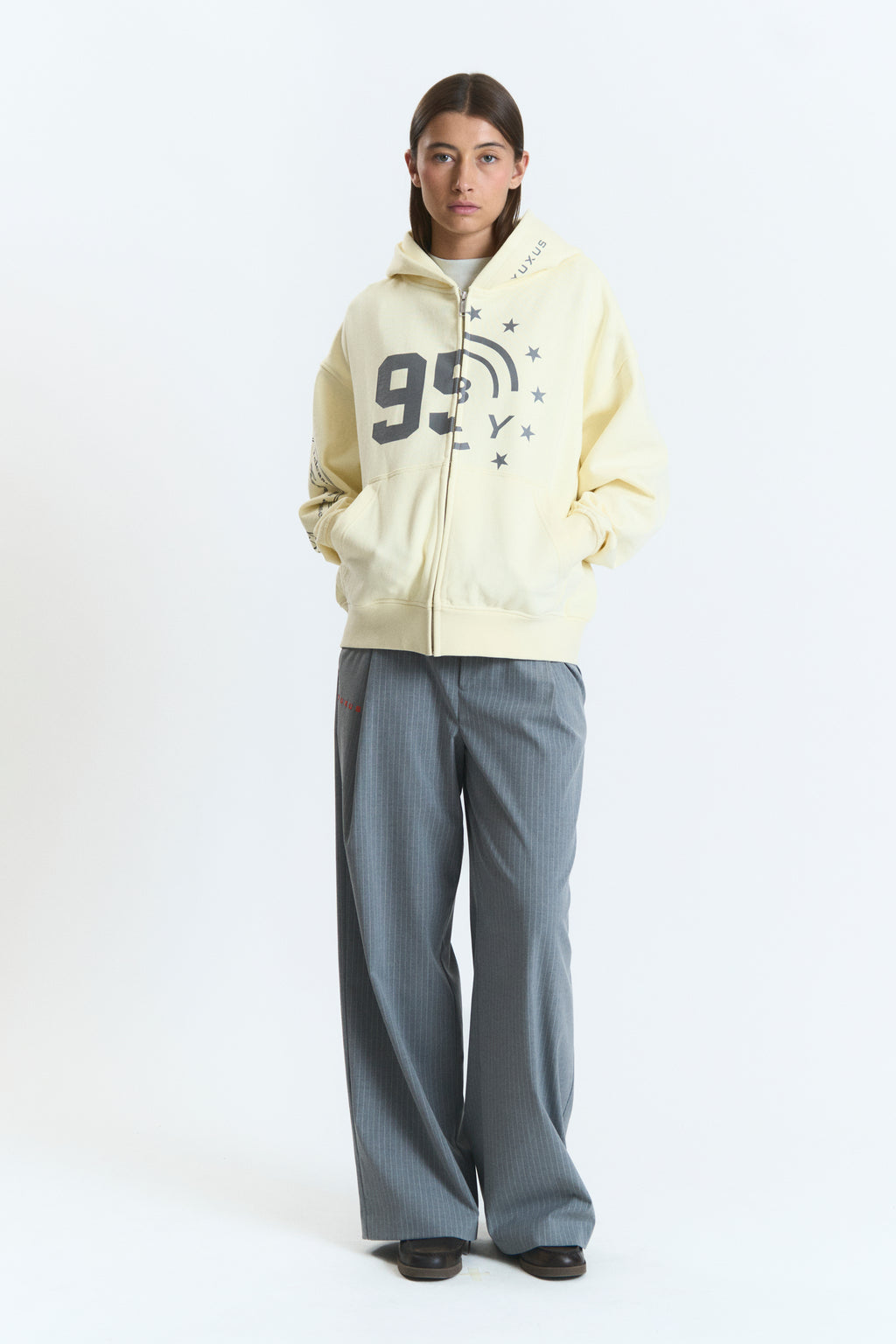 SEGMENT ZIP HOODIE YELLOW